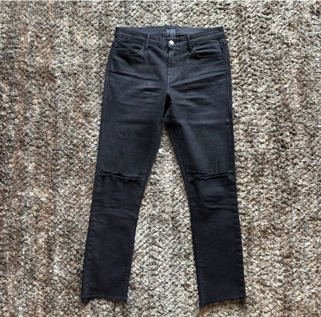 Rta RtA black denim jeans with cuts at the knees Size US 30 / EU 46 - 1 Thumbnail