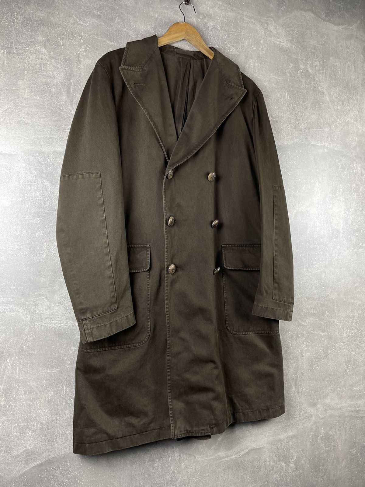 Boglioli Boglioli Military Double Breasted Cotton Coat Brown Size US M / EU 48-50 / 2 - 4 Thumbnail