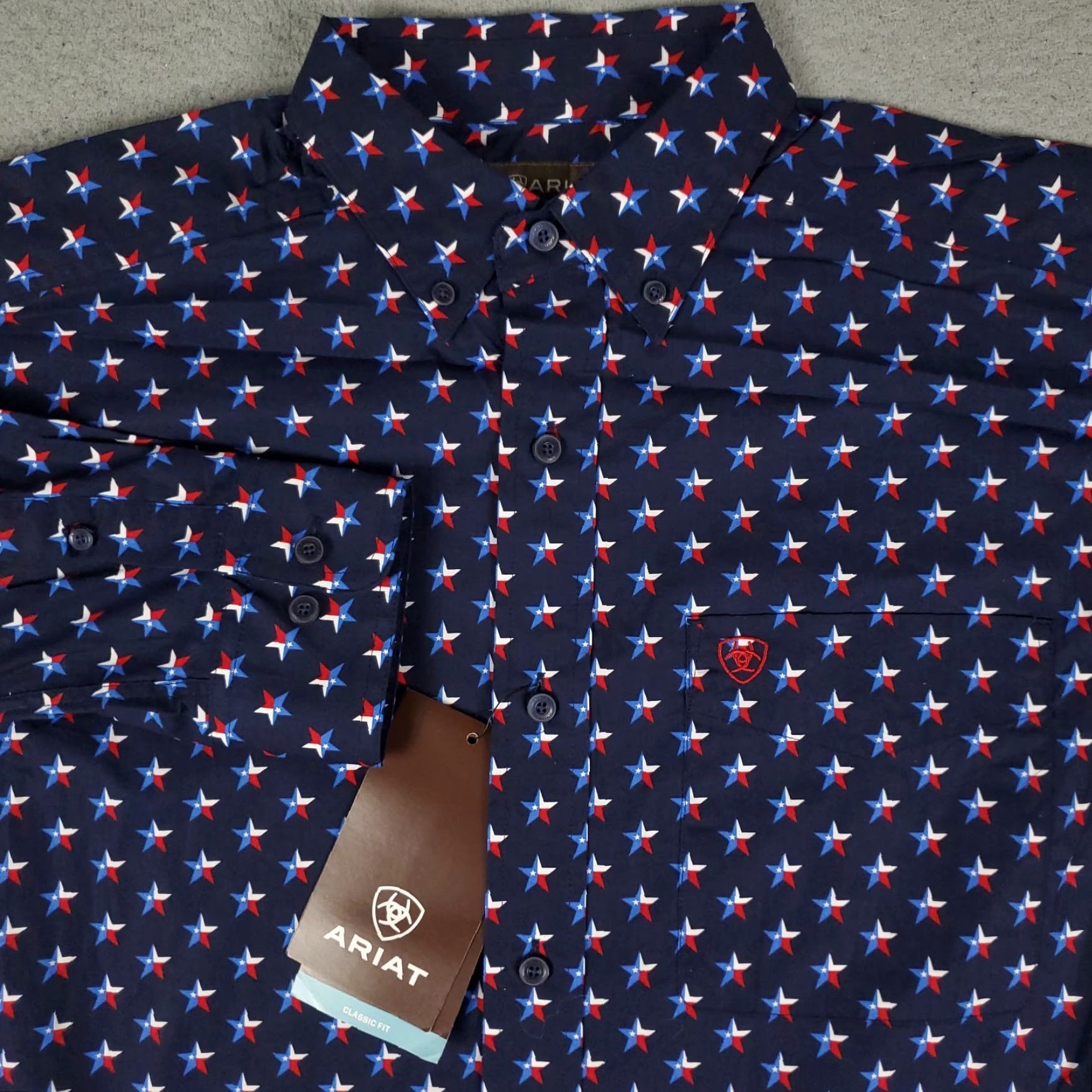 Ariat Ariat Shirt Mens Size Medium Blue Star Print Button-Up Long Sleeve Casual Shirt Size US M / EU 48-50 / 2 - 2 Thumbnail