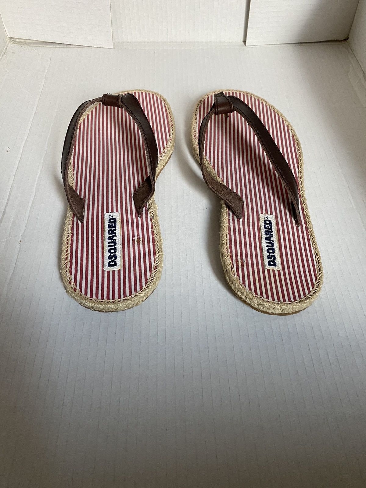 Dsquared2 Dsquared2 espadrille leather thong resort sandals 45 NEW Size US 12 / EU 45 - 6 Thumbnail