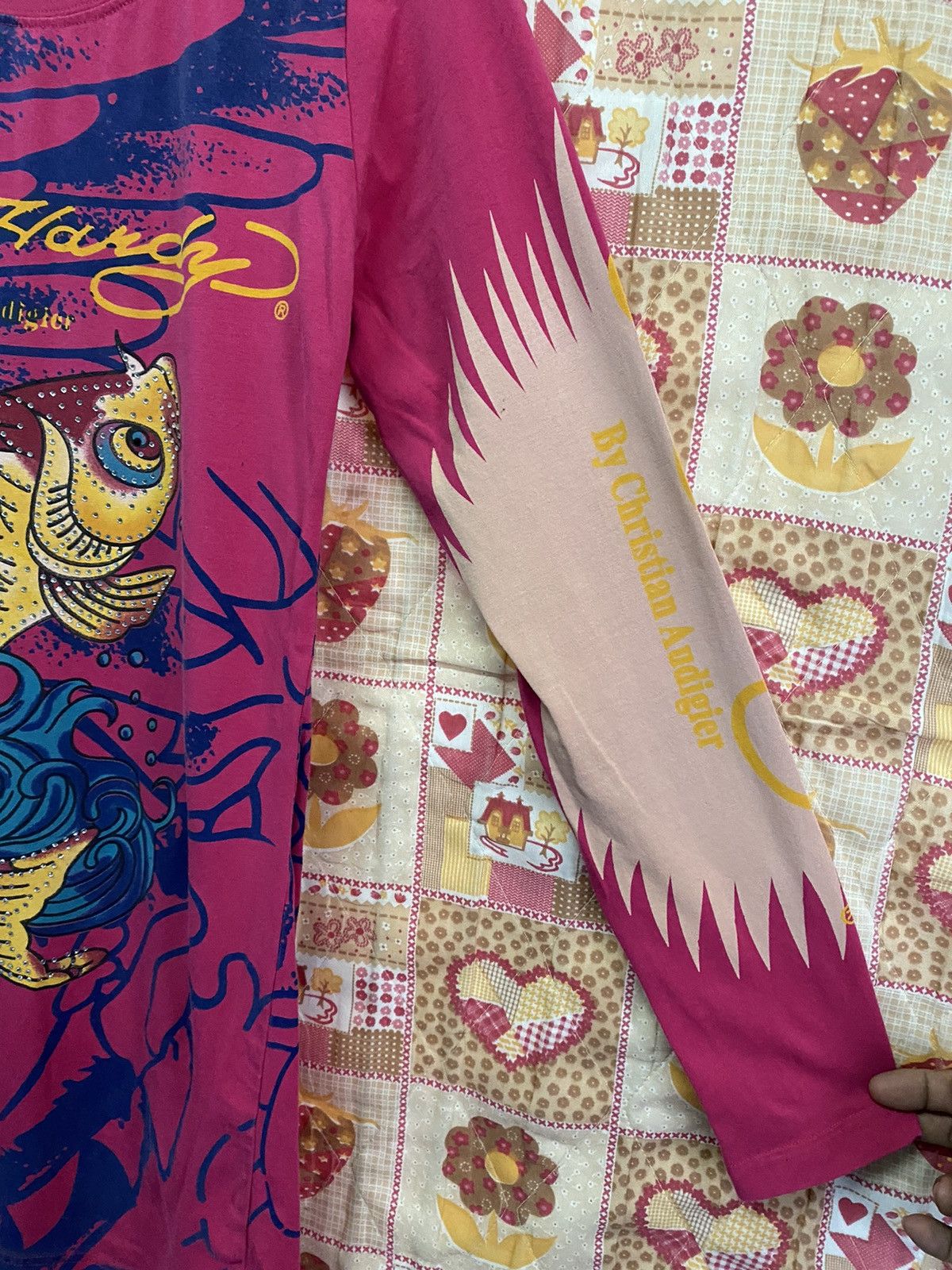 Christian Audigier Swarovski Fish x Skulls Ed Hardy by Christian Audigier Size XL / US 12-14 / IT 48-50 - 5 Thumbnail