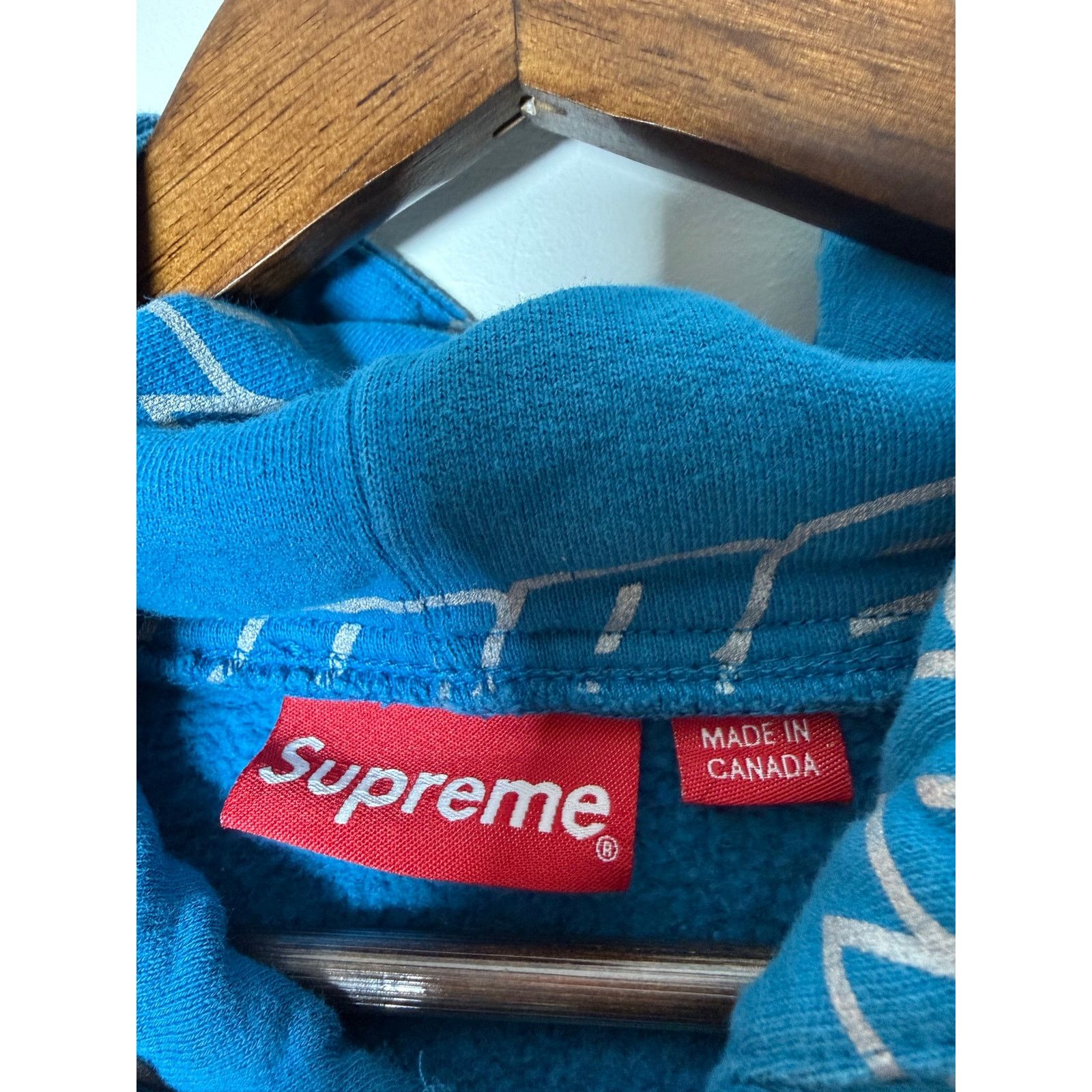 Supreme Supreme Repeat Zip Up Hoodie SS18 Dark Aqua Size US L / EU 52-54 / 3 - 4 Thumbnail