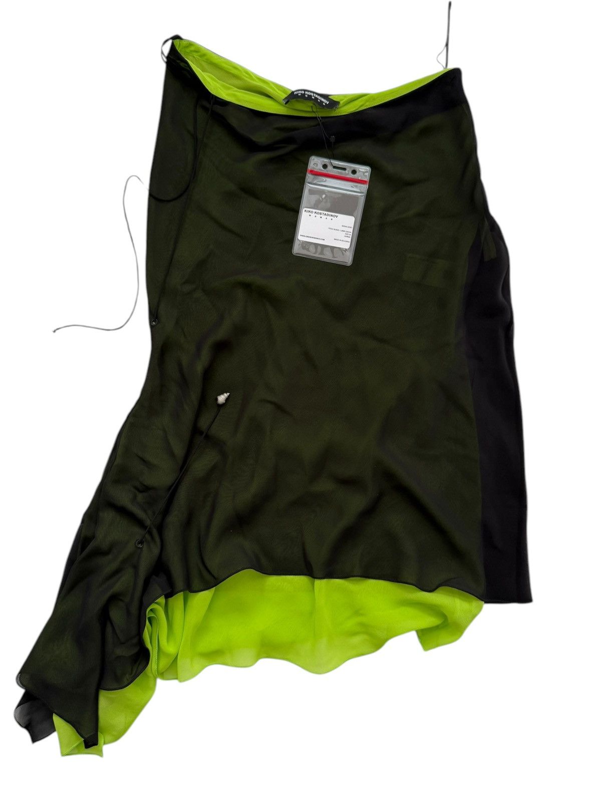 Kiko Kostadinov Mirka Layer Skirt Black Green Size 25" / US 0 / IT 36 - 4 Thumbnail