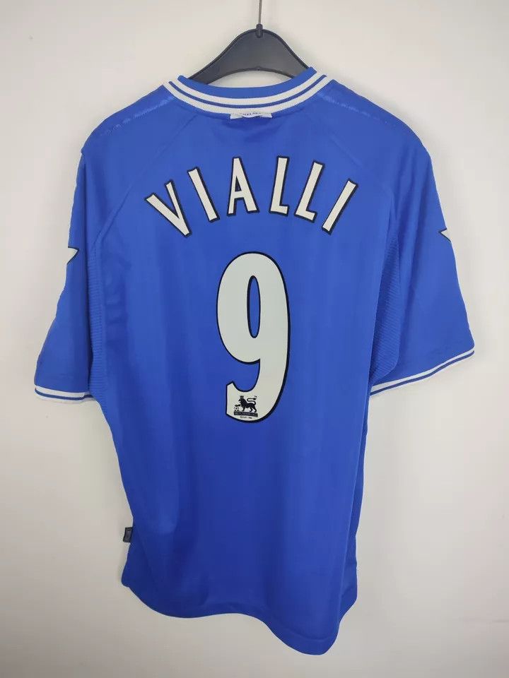 Umbro FC CHELSEA 1999-00 Home FOOTBALL Kit SHIRT SOCCER JERSEY #9 Size US L / EU 52-54 / 3 - 4 Thumbnail