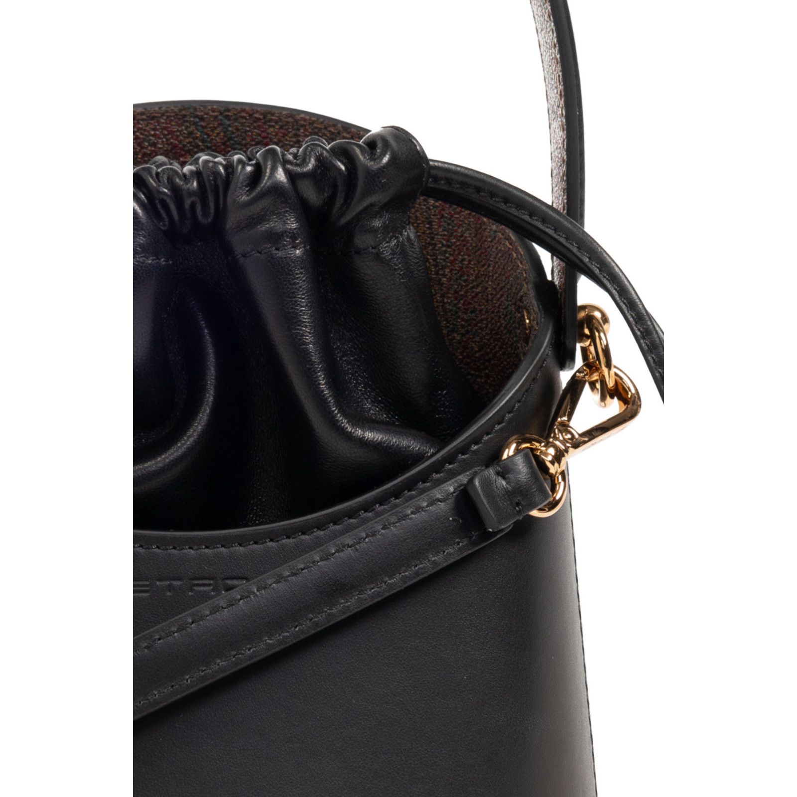 Etro ETRO Satturno Secchiello Small Black Leather Bucket Bag New Size ONE SIZE - 5 Thumbnail