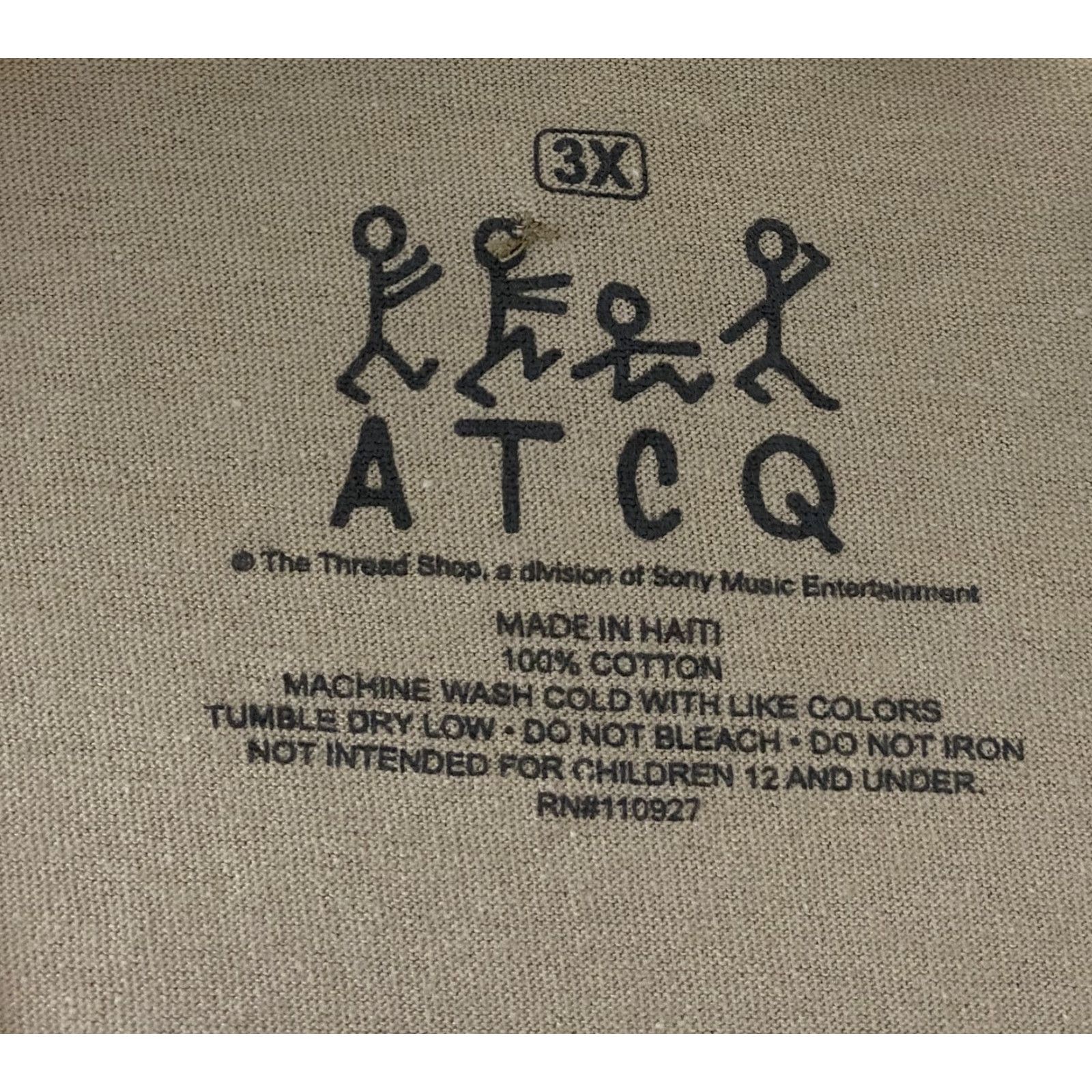 Quest ATCQ Shirt Mens 3XL Beige Graphic Tee Hip Hop A Tribe Called Quest T-Shirt Size US XXL / EU 58 / 5 - 7 Thumbnail