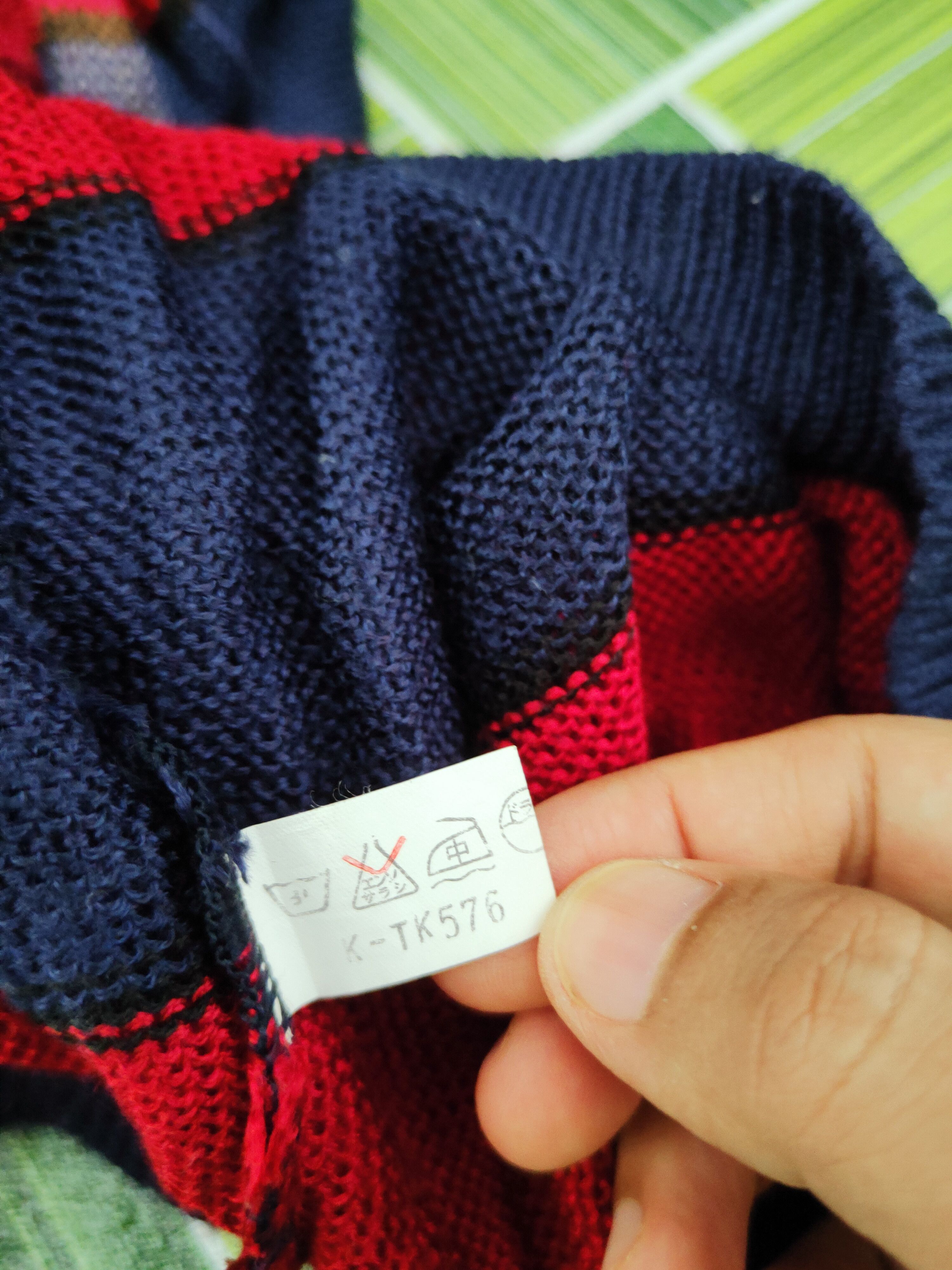Homespun Knitwear × Solid and Striped × Vintage Smilly Navy Red Stripe Knitwear cardigan like cobain #W816 Size M / US 6-8 / IT 42-44 - 10 Thumbnail