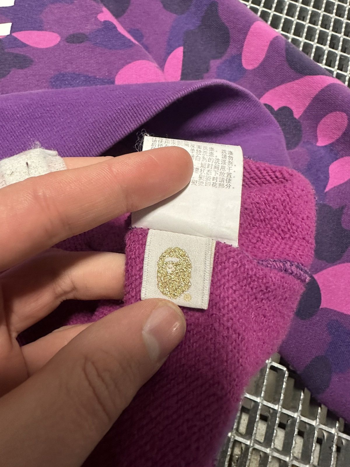 Bape BAPE hoodie with front logo Purple & black Size US M / EU 48-50 / 2 - 6 Thumbnail