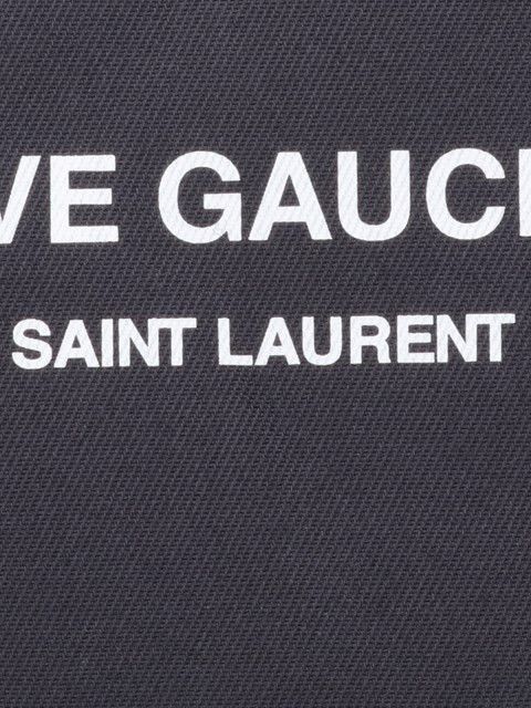 Saint Laurent Paris o1b1hav110125 Size: OS / Rive Gauche Zippered Pouch in Black Size ONE SIZE - 4 Thumbnail