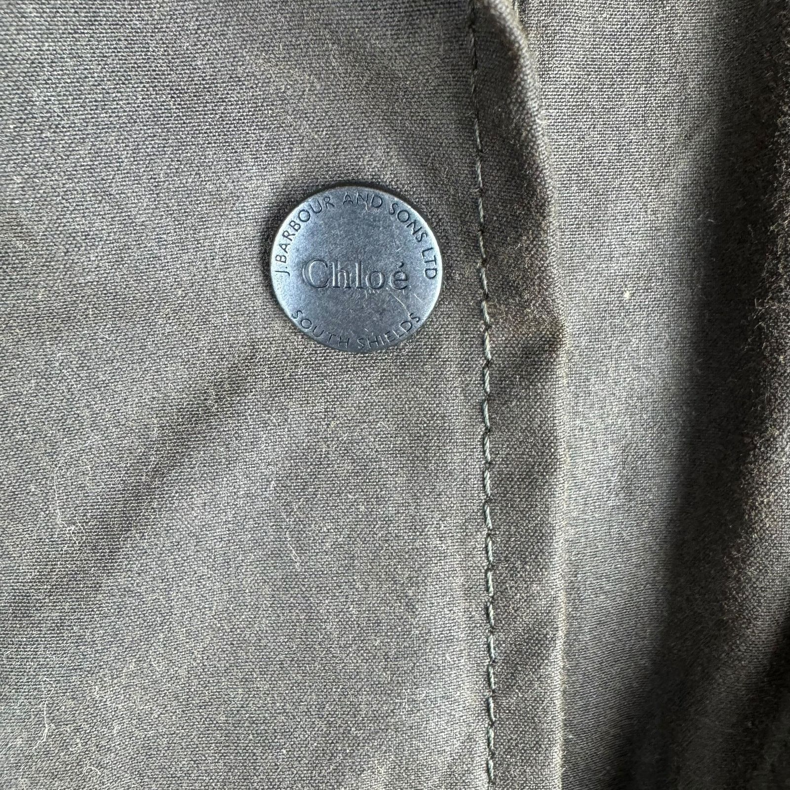 Chloe NEW Chloe X Barbour Dany Waxed Long Trench Coat Ruffles 12 Size XL / US 12-14 / IT 48-50 - 6 Thumbnail