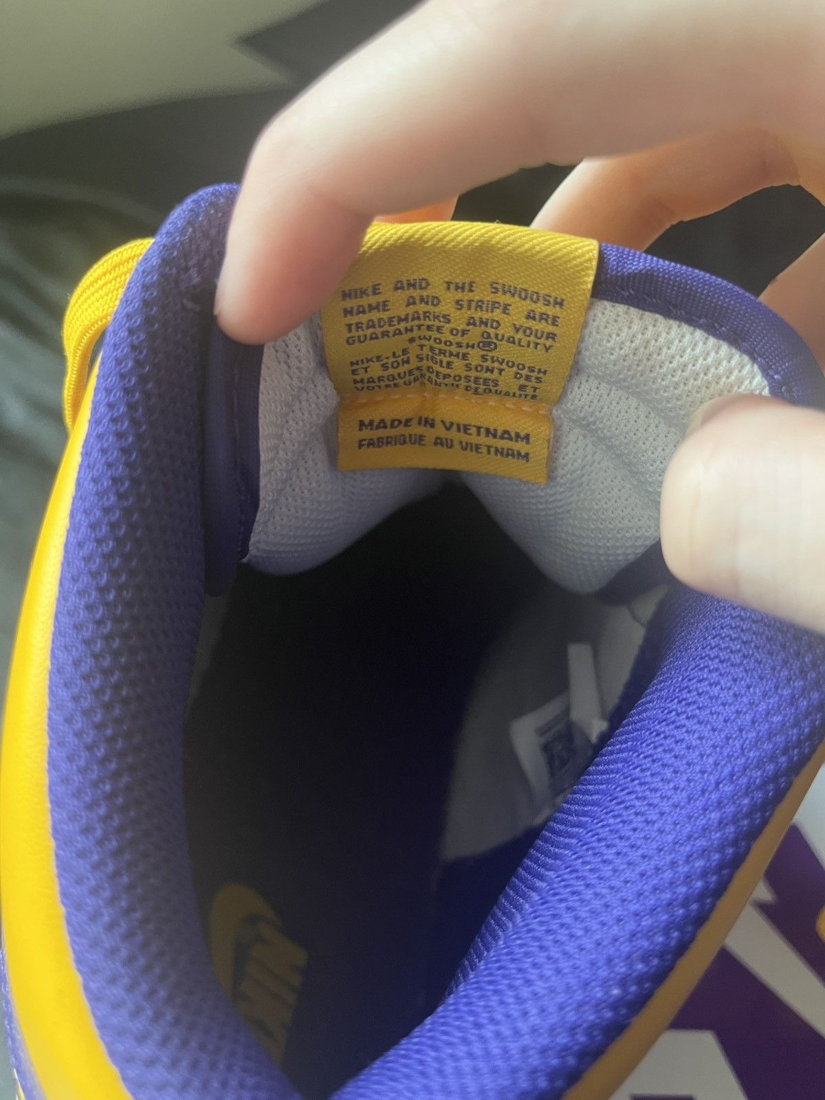 Nike Nike Dunk High Lakers Size US 12 / EU 45 - 4 Thumbnail