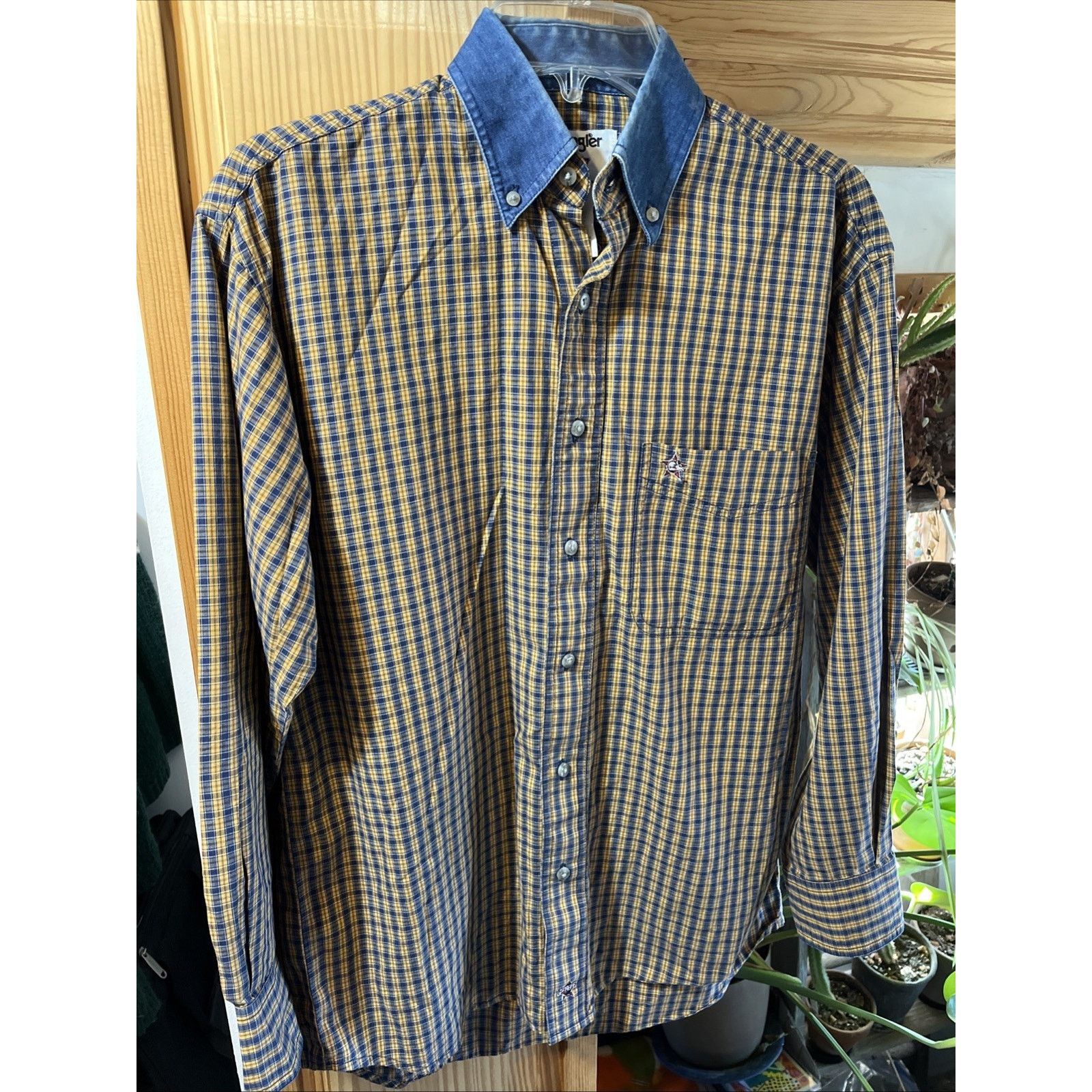 Wrangler Wrangler PBR Button Shirt Men’s S Rodeo Western Yellow Size US S / EU 44-46 / 1 - 2 Thumbnail