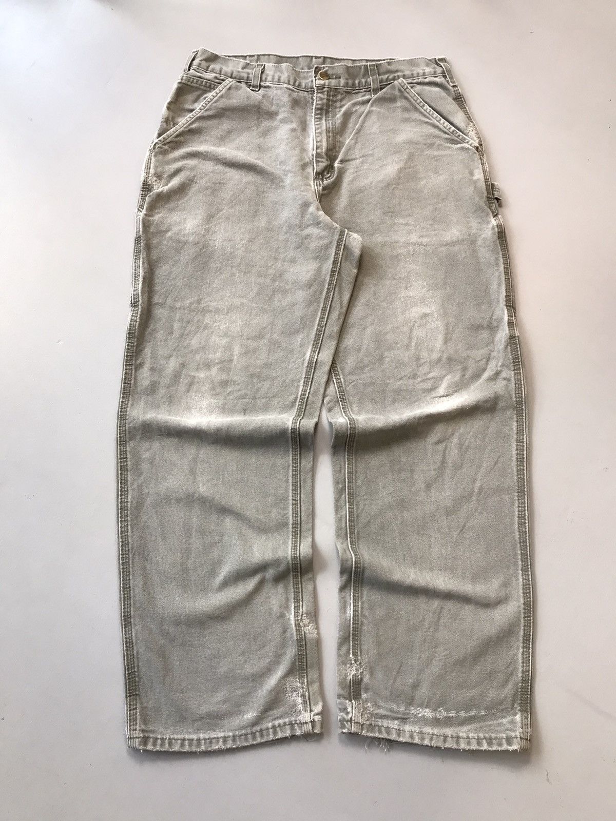 Carhartt Vintage carhartt b11 moss carpenter denim Size US 34 / EU 50 - 1 Thumbnail