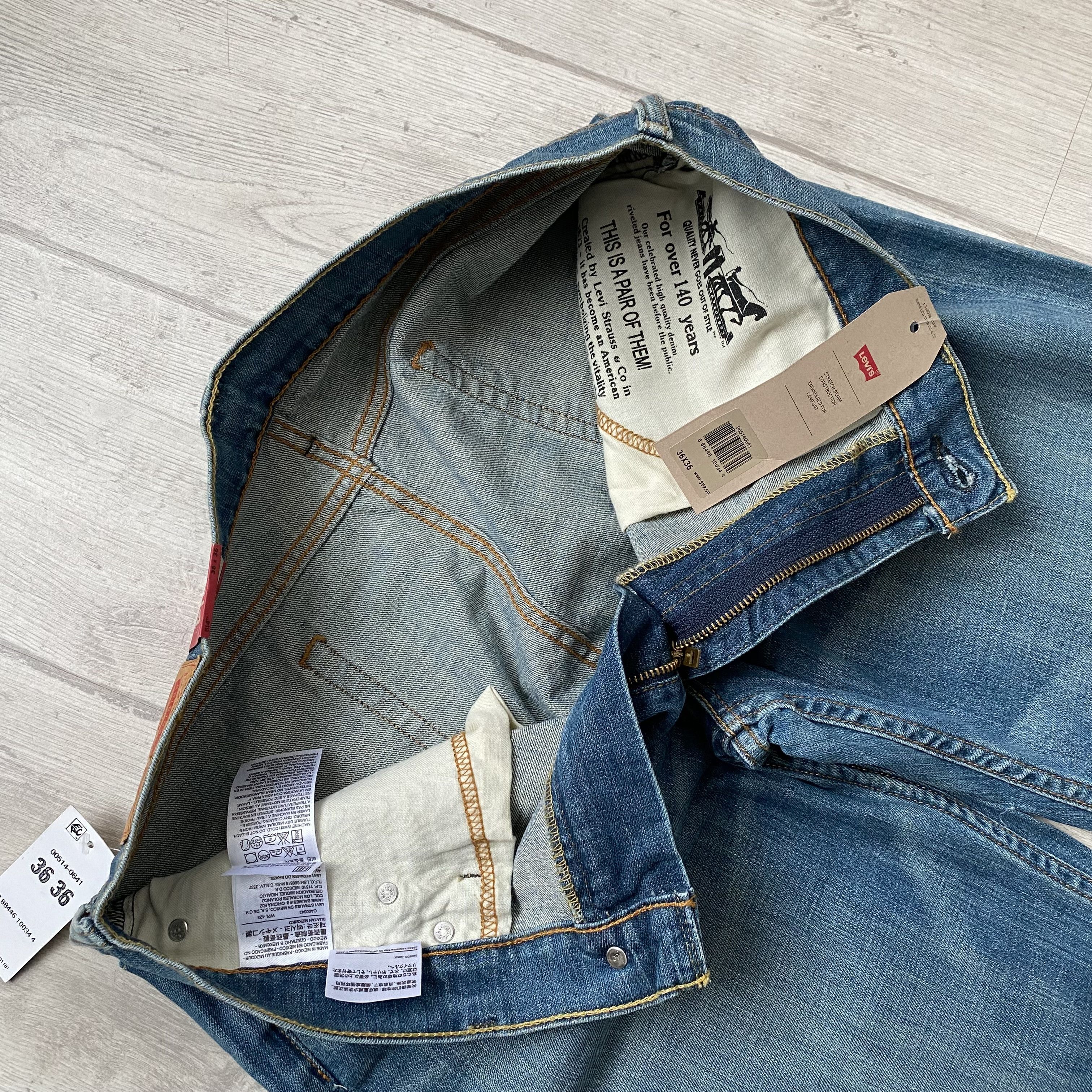 Levi's 👖 36x36 Vintage 00S Levi's Tall Red Tab Slim Jeans Denim Size US 36 / EU 52 - 7 Thumbnail