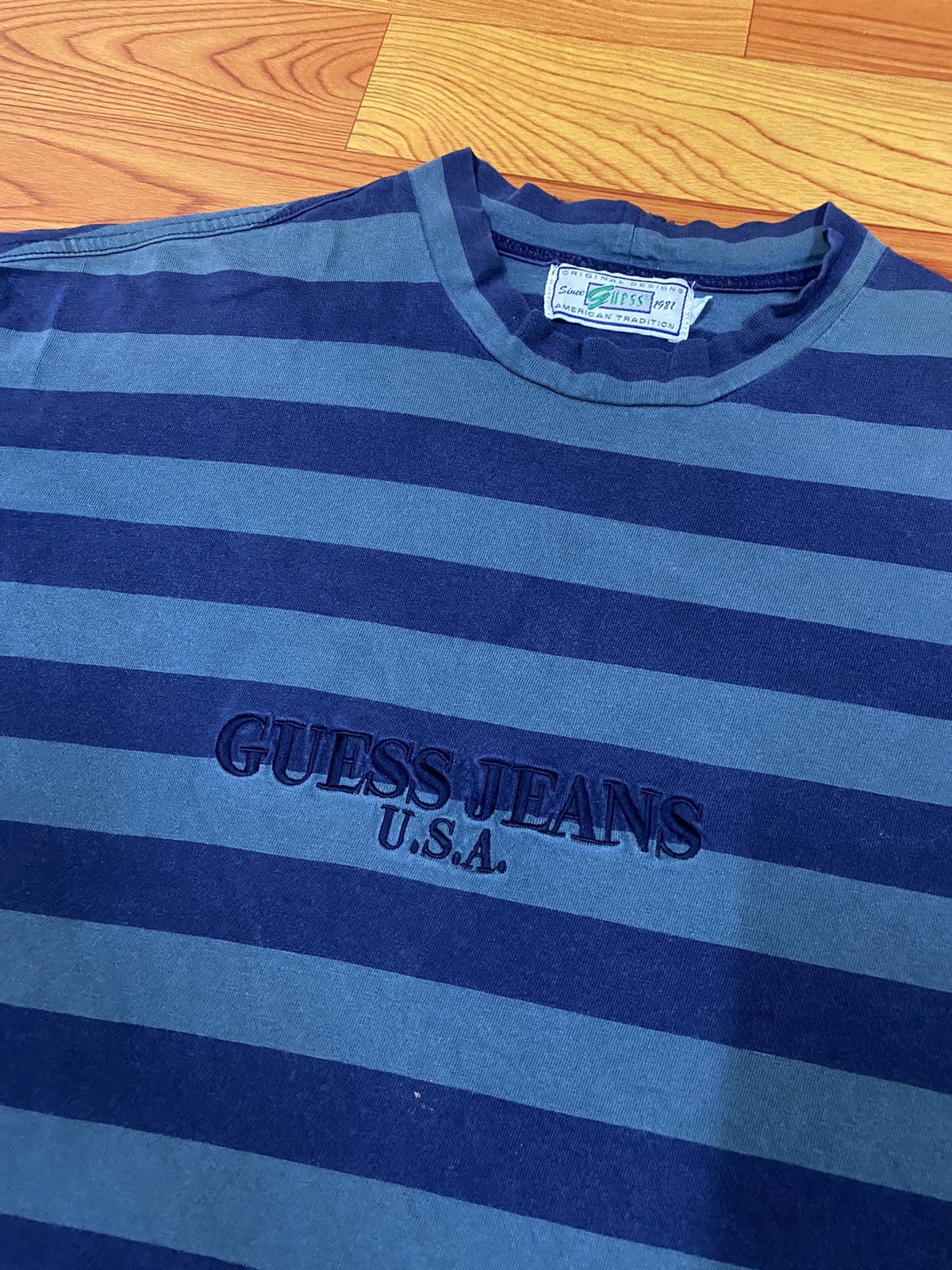 A$AP Rocky × Guess Vintage Guess Embroidery Stripe Tee Size US L / EU 52-54 / 3 - 2 Thumbnail
