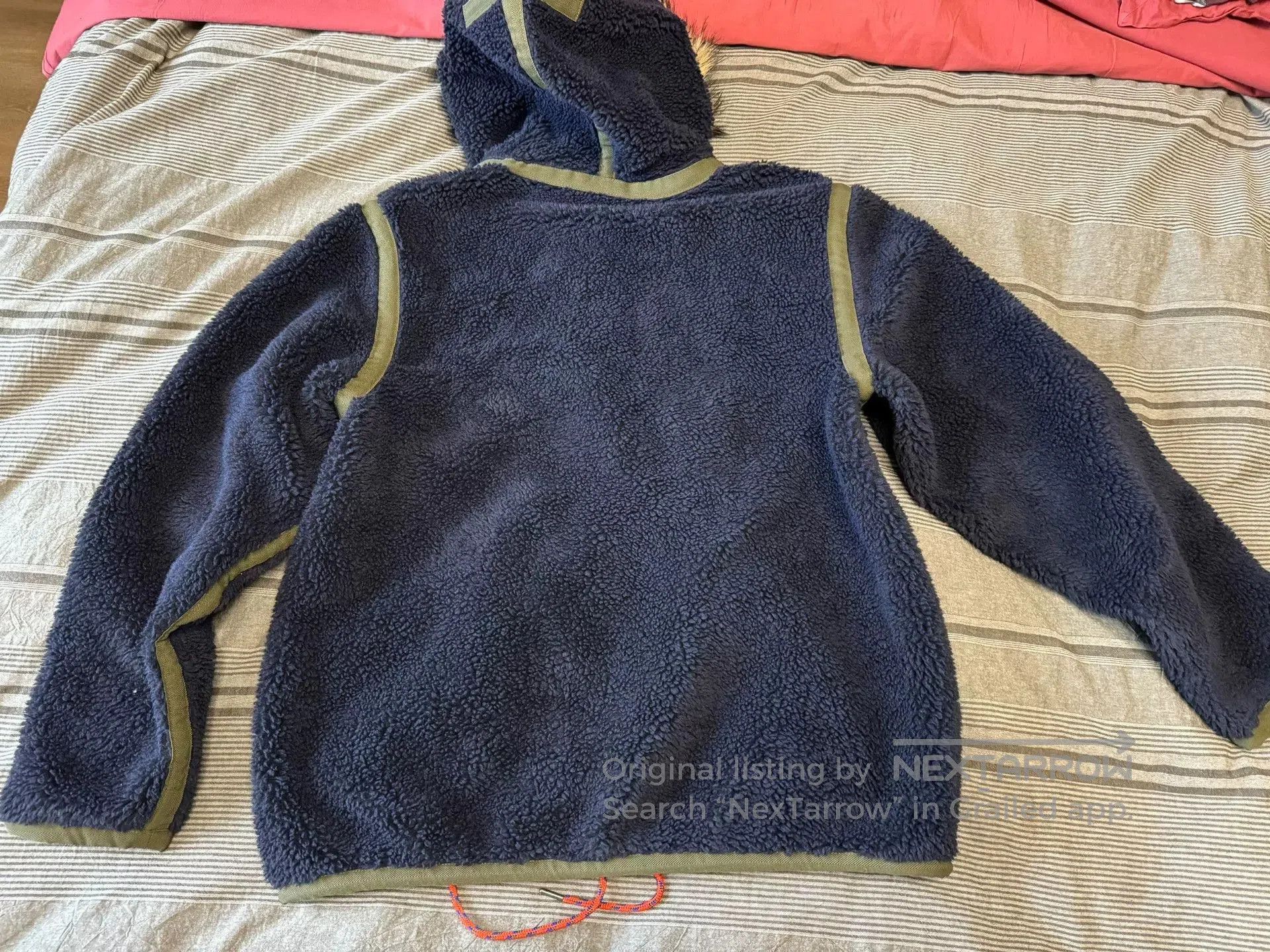 RRL Ralph Lauren cozy navy fleece pullover with hood. Size US M / EU 48-50 / 2 - 7 Thumbnail