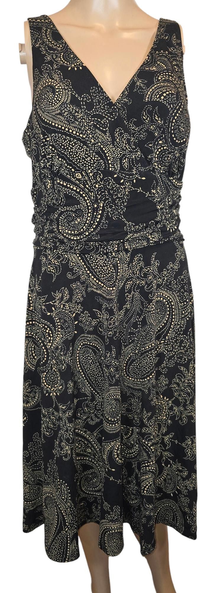 Designer R&K Originals Women's Paisley Print Dress - Size 12 Size XL / US 12-14 / IT 48-50 - 1 Thumbnail