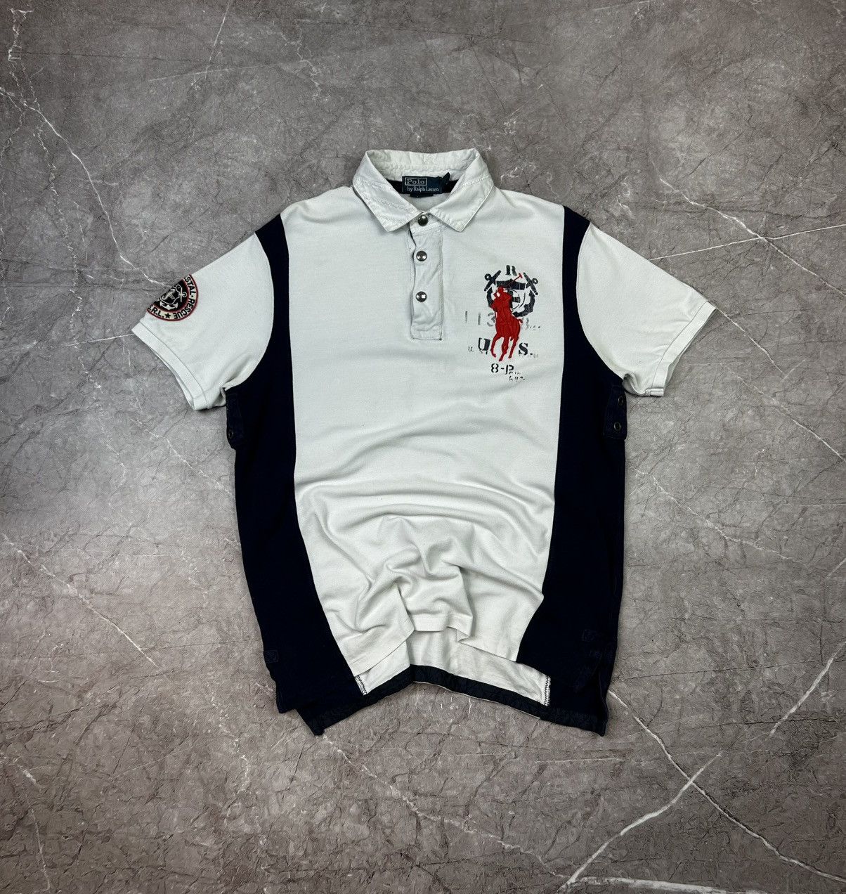 Polo Ralph Lauren × Vintage Polo Ralph Lauren Vintage Zip Big Logo T Shirt Rescue Patrol Size US L / EU 52-54 / 3 - 1 Thumbnail