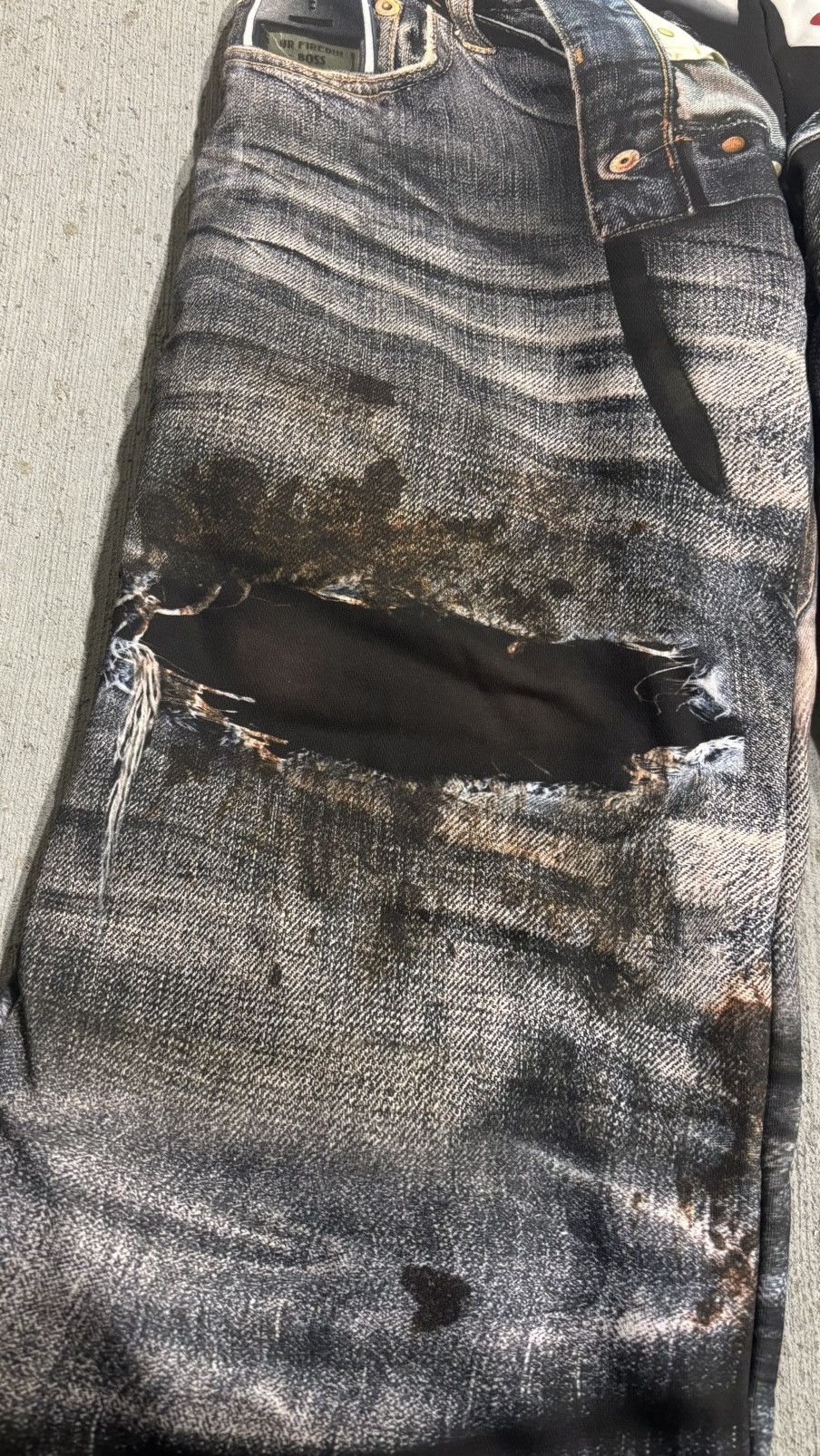 Designer Rotborough “Bad Day Sweatpants” Trompe L'Oeil Size US 32 / EU 48 - 3 Thumbnail