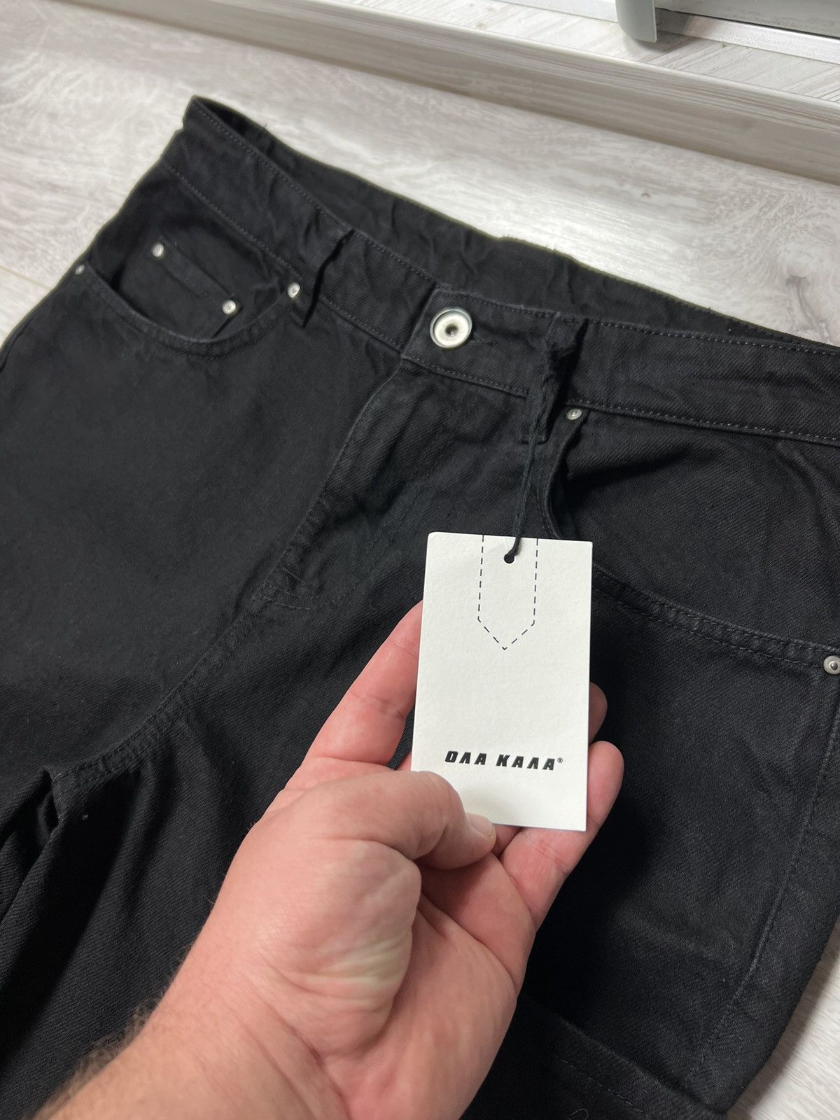 Other Y2K Style Ola Kala Patched Black Denim Pants Stretch Jeans Size US 32 / EU 48 - 9 Thumbnail