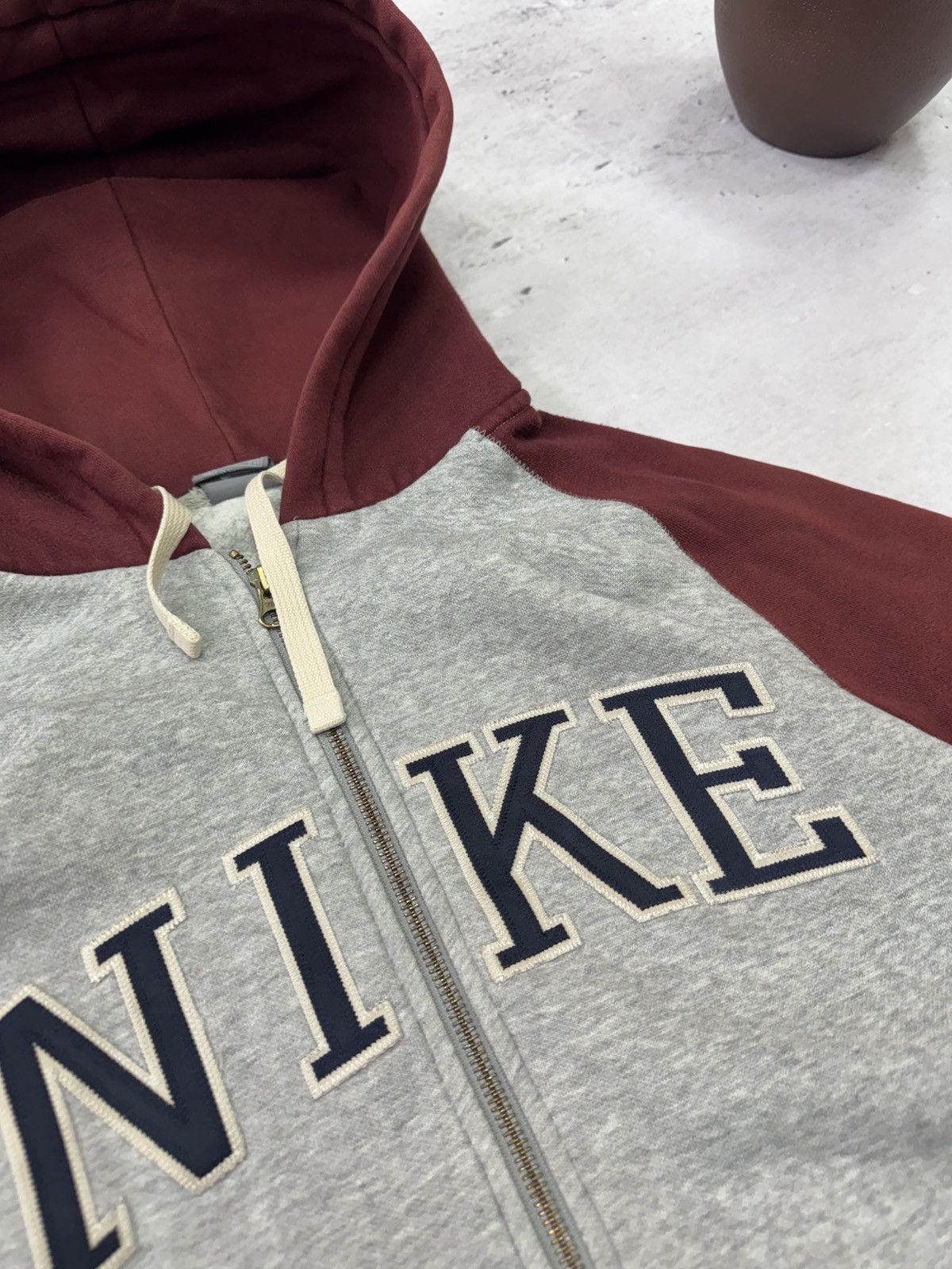 Nike × Vintage NIKE VINTAGE 00s y2k OVERSIZE BAGGY ZIP HOODIE CENTER LOGO Size US XXL / EU 58 / 5 - 7 Thumbnail