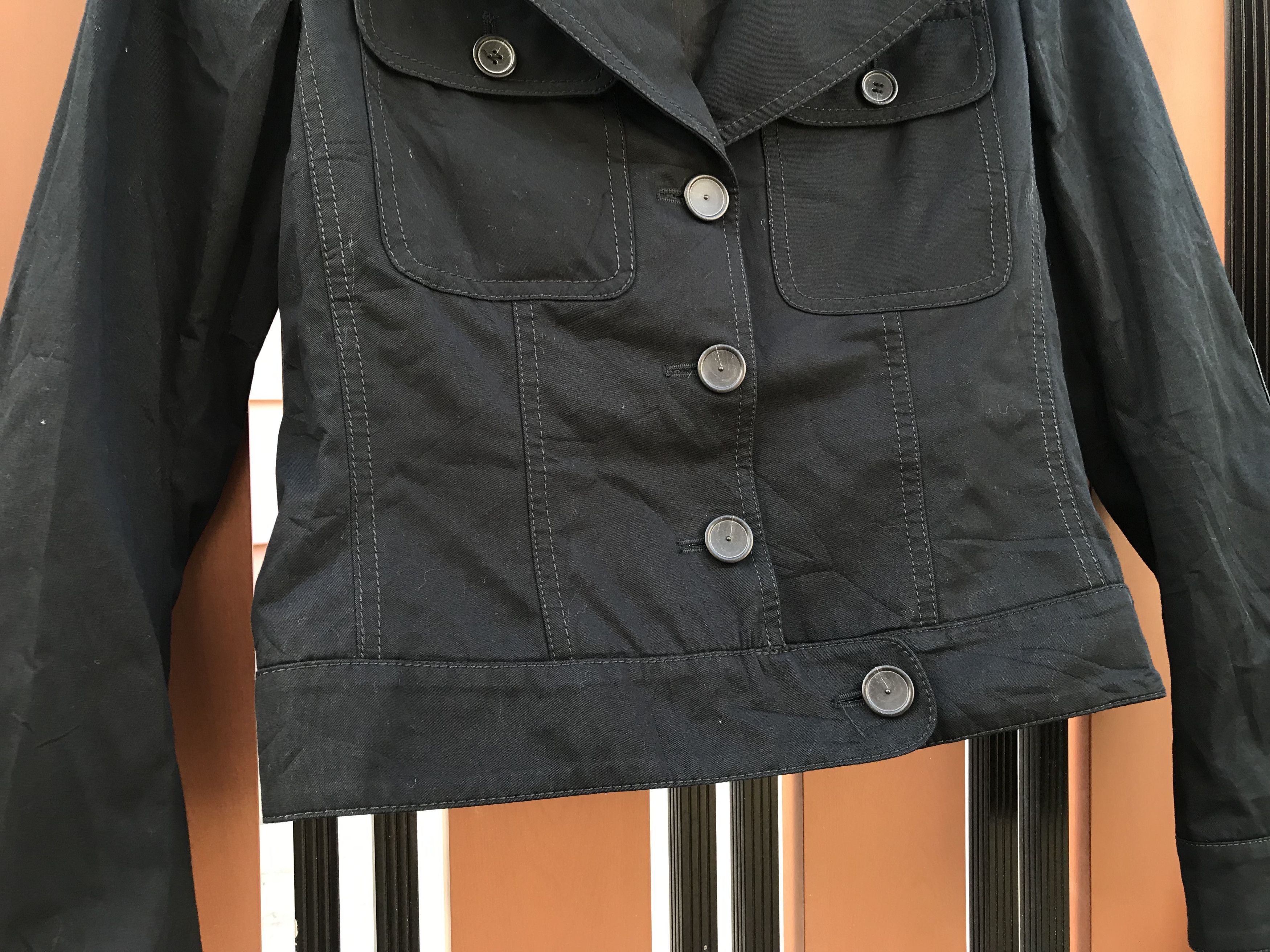 Veronique Branquinho (J164) Veronique Branquinho Black Leather Elbow Patch Jacket Size XS / US 0-2 / IT 36-38 - 4 Thumbnail