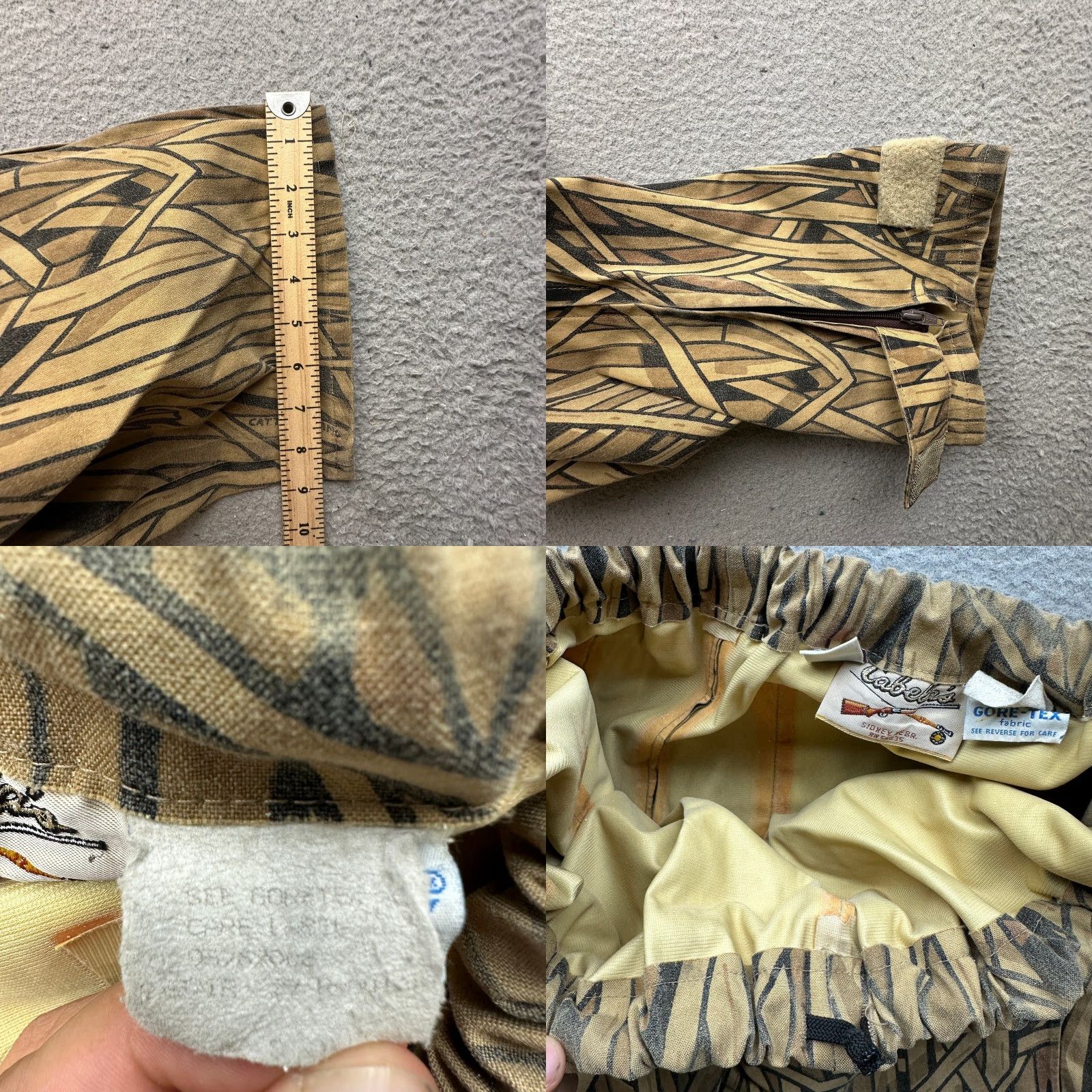 Vintage VINTAGE Cabela's Gore-Tex Hunting Pants Mens M Regular 31" Inseam Tree Cat Tail Camo Camouflage Brown Mens Pants Camouflage Hunting Weather Rain Pants Size US 30 / EU 46 - 8 Thumbnail