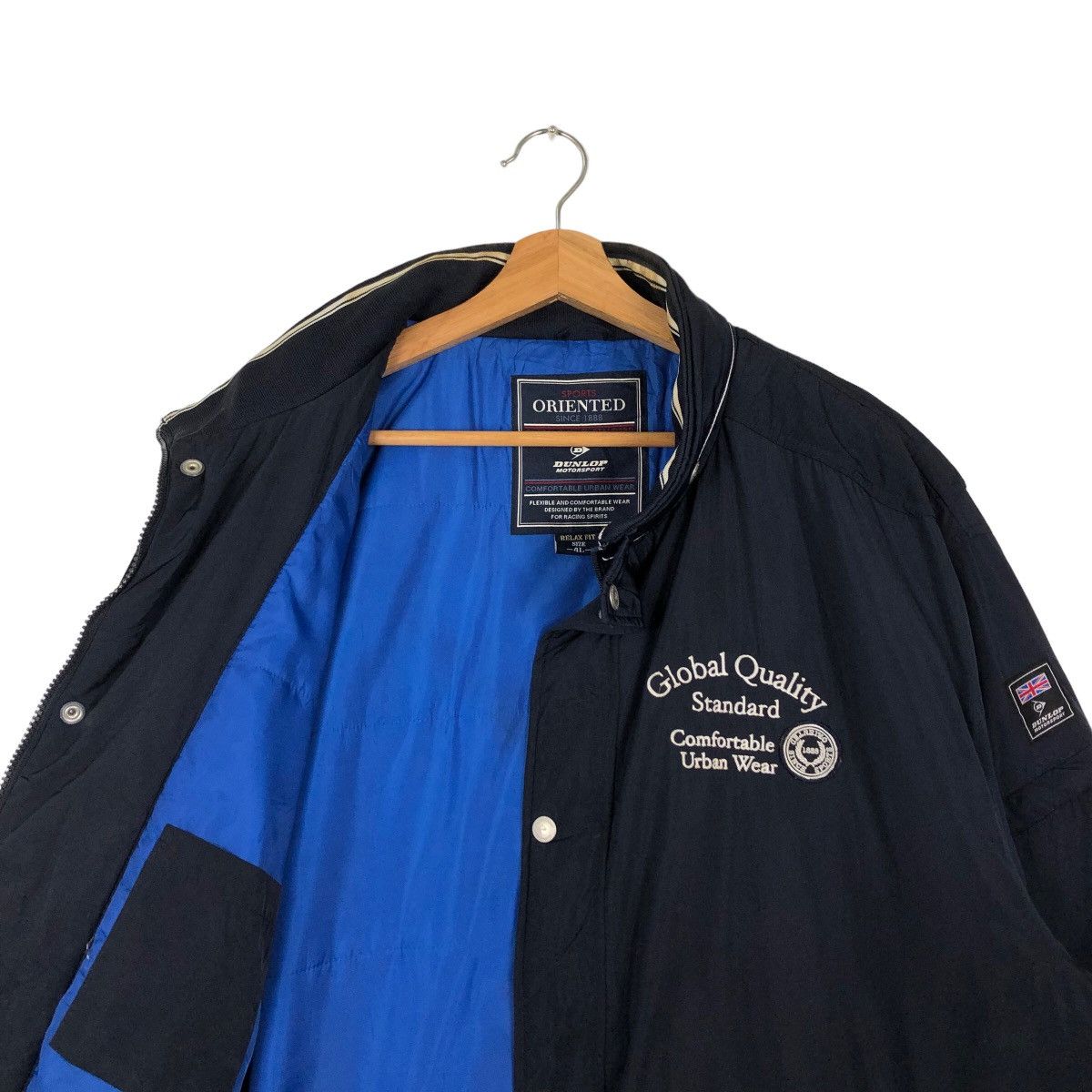 Japanese Brand 🔥VINTAGE BOMBER JACKET RACING BIG LOGO DUNLOP MOTORSPORT Size US L / EU 52-54 / 3 - 9 Thumbnail