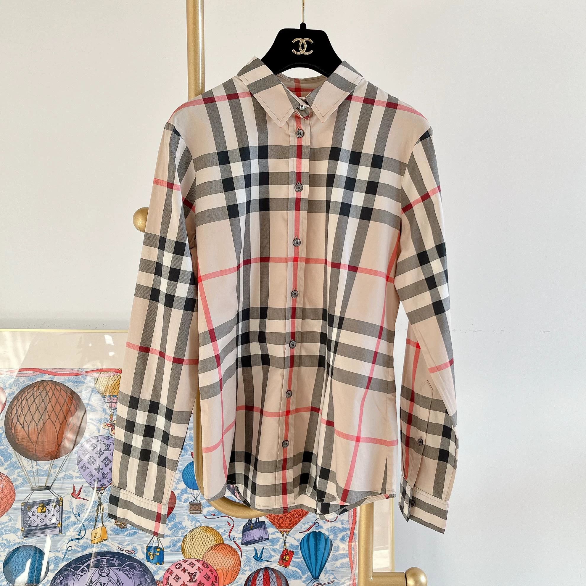 Burberry long-sleeve check shirt S/P 8506