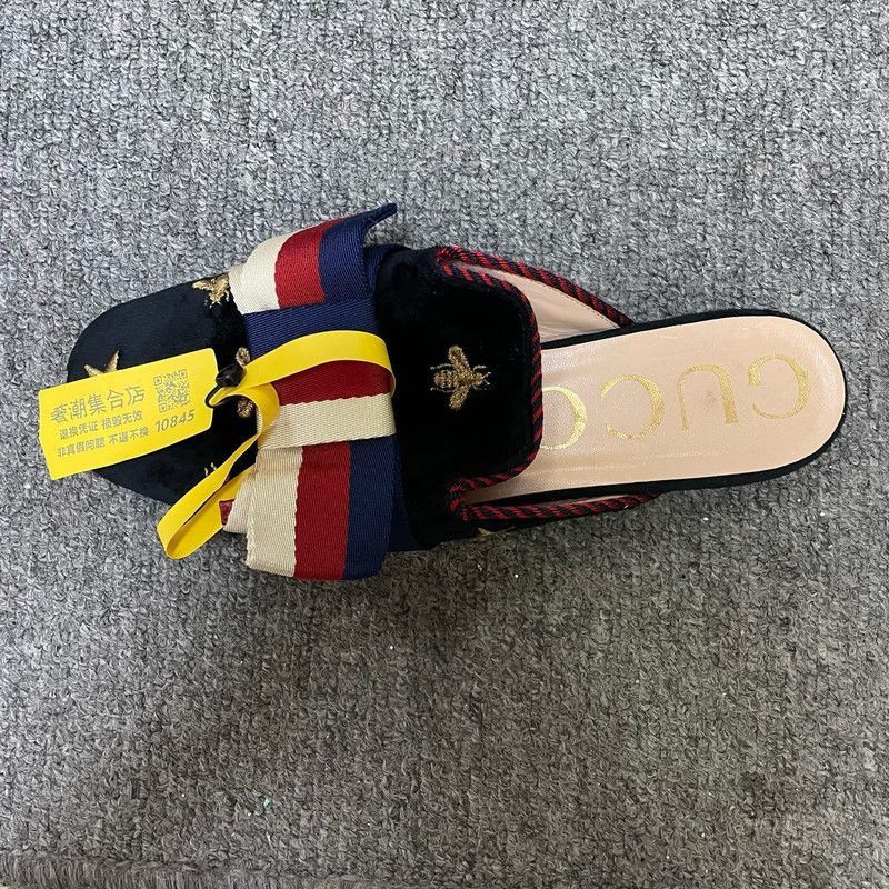 Gucci Gucci Embroidered Velvet Slippers with Bee Size US 6.5 / EU 39-40 - 8 Thumbnail