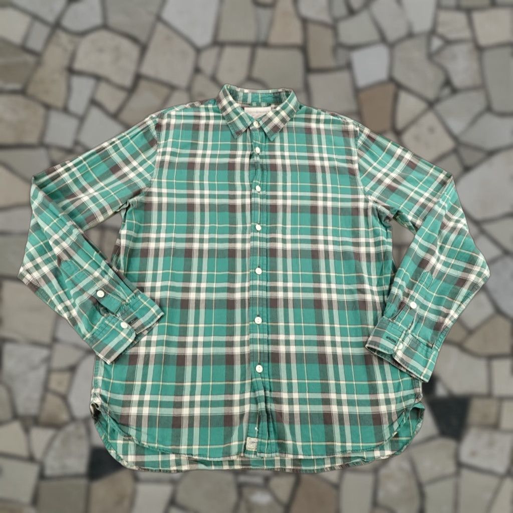 Ralph Lauren VINTAGE Ralph Lauren Shirt Mens Large Green Plaid Button-Up Long Sleeve Casual Outdoor Size US L / EU 52-54 / 3 - 1 Thumbnail