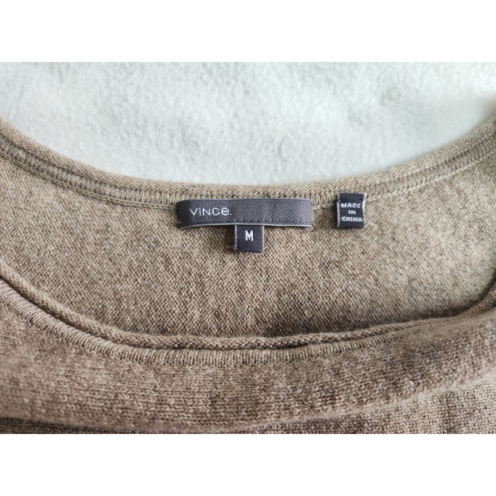 Vince Vince Wool Cashmere Oversized Pullover Sweater Medium Beige Size M / US 6-8 / IT 42-44 - 3 Thumbnail