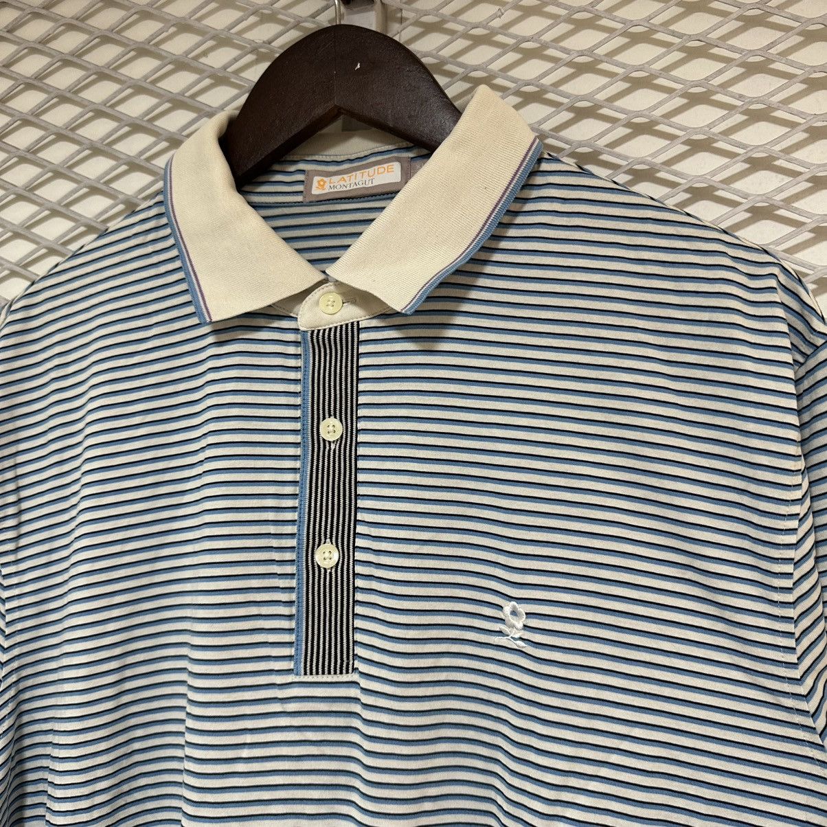 Vintage Montagut Striped Logo Embroidery