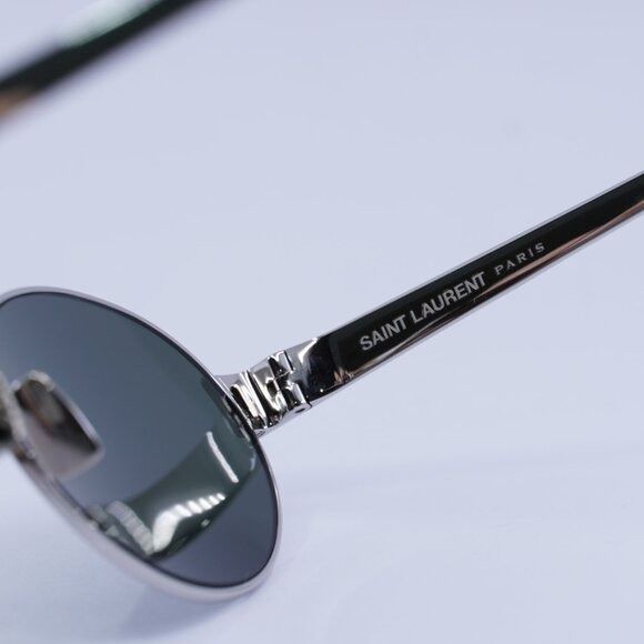 Saint Laurent Paris 🕶️ New Saint Laurent SL692 002 Sunglasses - Shiny Silver Size ONE SIZE - 9 Thumbnail