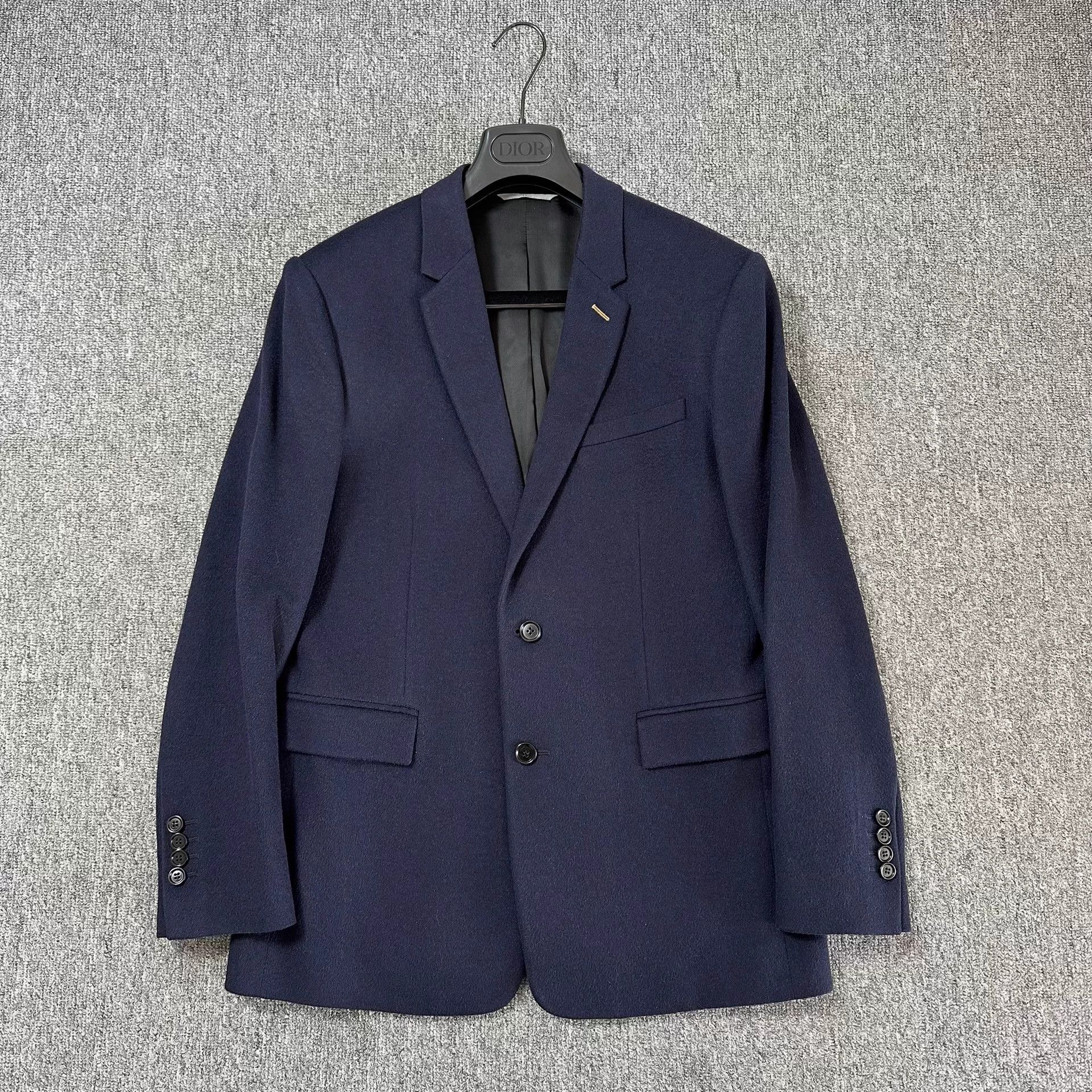 Dior Dior Navy Camel Hair Blazer w/ Denim Trim 50 Size 50S - 1 Thumbnail