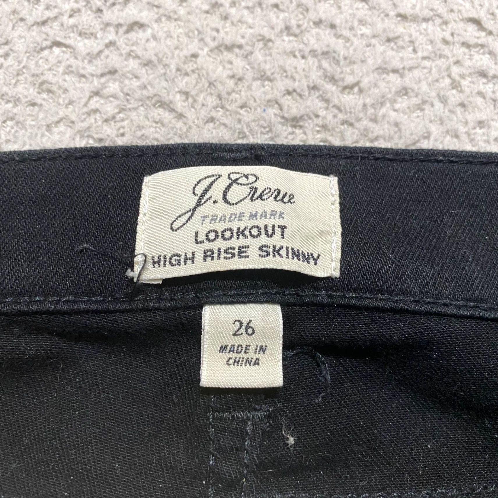 J.Crew J.CREW Lookout Jeans Womens 26 Black Dark Wash High Rise Skinny 5-Pocket Denim Pant Size 26" / US 2 / IT 38 - 3 Thumbnail
