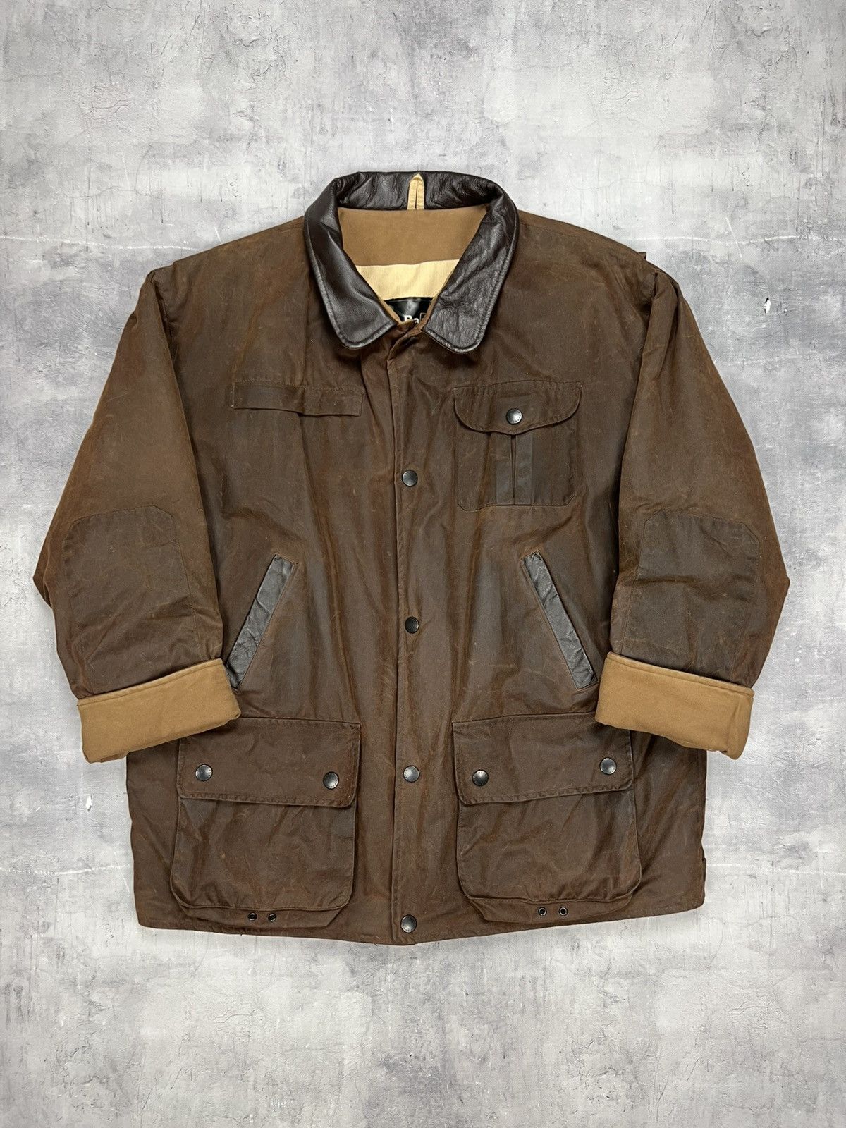Barbour × Wax London Barbour A1550 Bushman Wax Waterproof Heavy Coat Jacket XL Size US XL / EU 56 / 4 - 4 Thumbnail