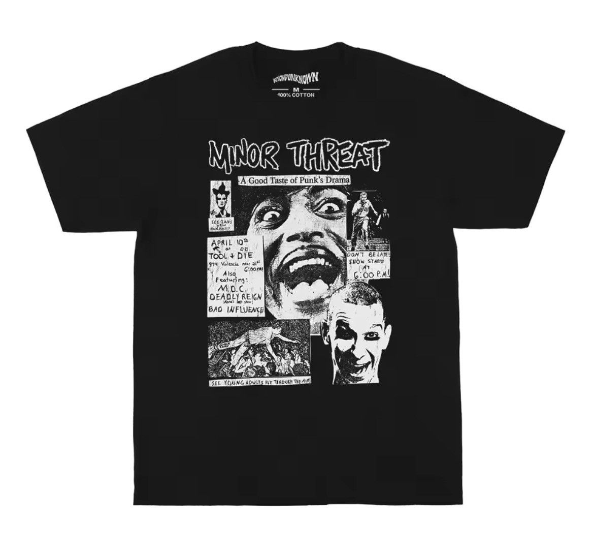 Vintage Hardcore Band "Minor Threat" Graphics Printed Casual T Shirt Size US L / EU 52-54 / 3 - 7 Thumbnail