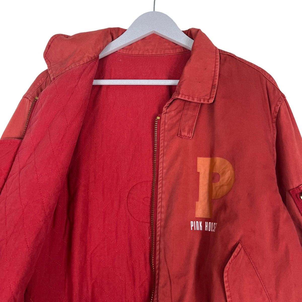 Japanese Brand 🔥 ARCHIVES PINK HOUSE BOMBER JACKET Size US L / EU 52-54 / 3 - 13 Thumbnail