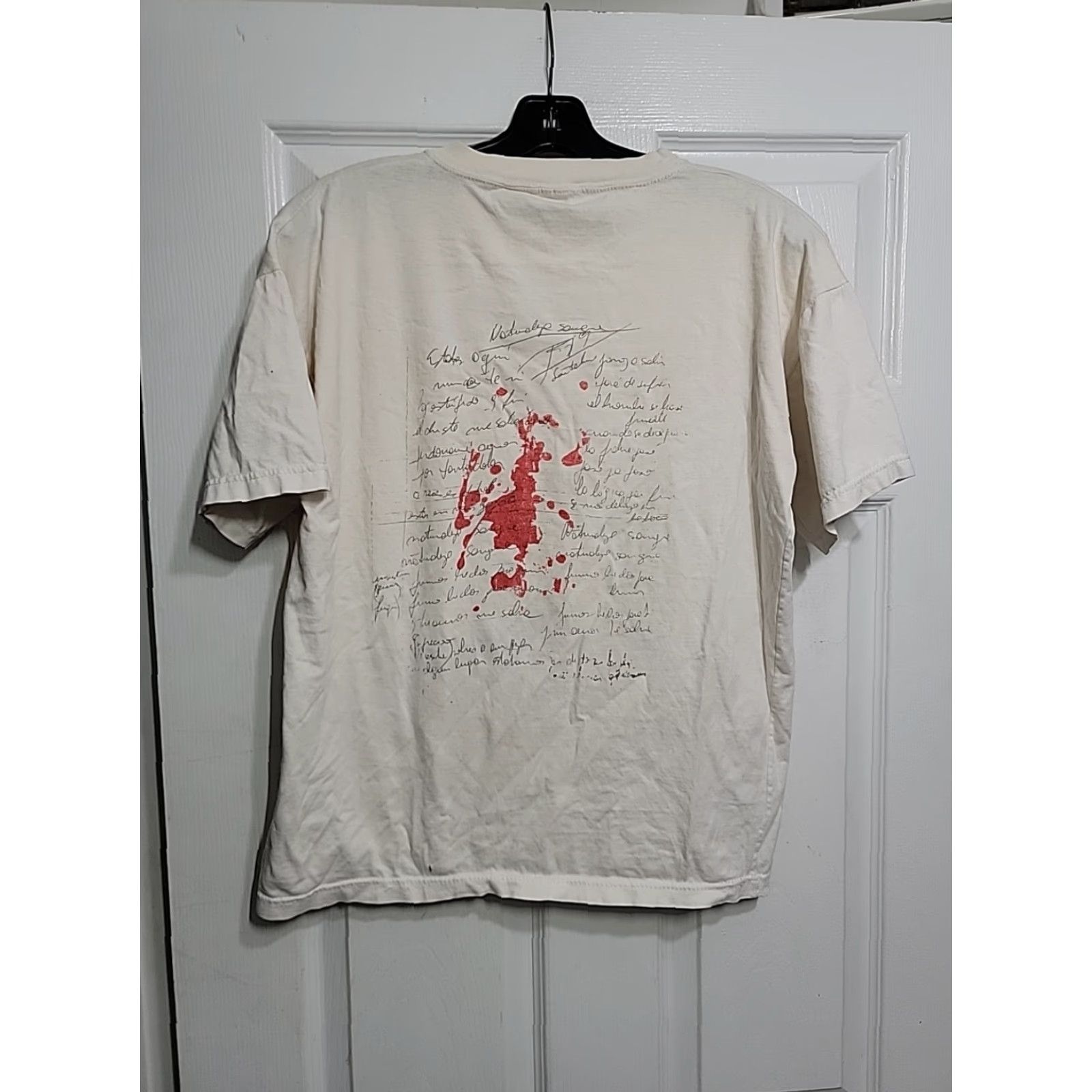Vintage VINTAGE Fito Paez Naturaleza Sangre Shirt Promo Band Shirt Mens S White Graphic Print All Seasons 100% Cotton Crew Neck Short Sleeve Logo Vintage Yes Size US S / EU 44-46 / 1 - 4 Thumbnail