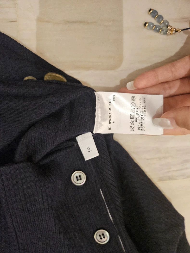 Thom Browne Thom Browne size3 A Tibetan blue four-striped knit cardigan Size US L / EU 52-54 / 3 - 3 Thumbnail