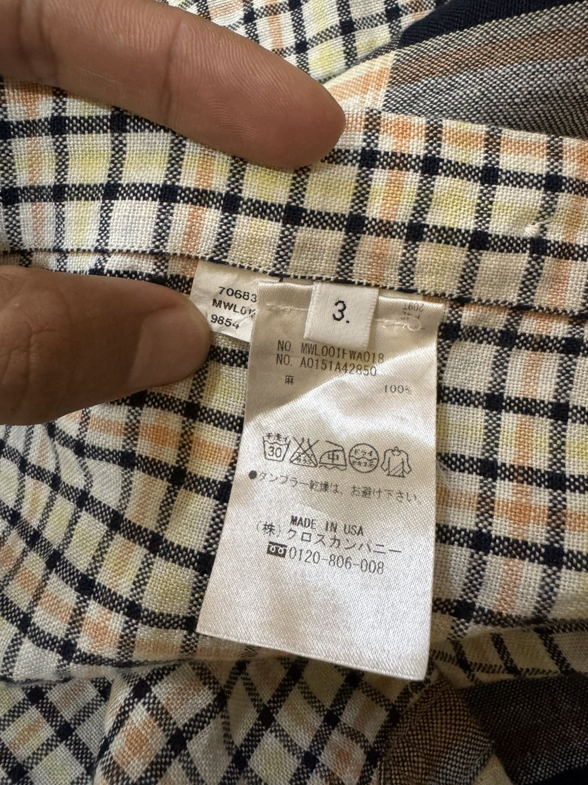 Thom Browne Thom Browne Colourblock Plaid button up Shirt Size US L / EU 52-54 / 3 - 7 Thumbnail