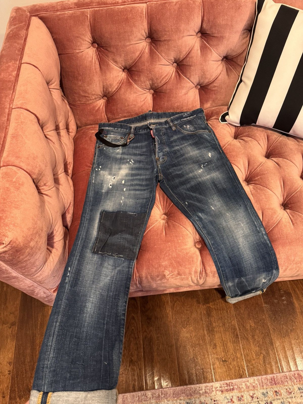 Dsquared2 Dsquared2 blue denim jeans with details Size US 28 / EU 44 - 2 Thumbnail