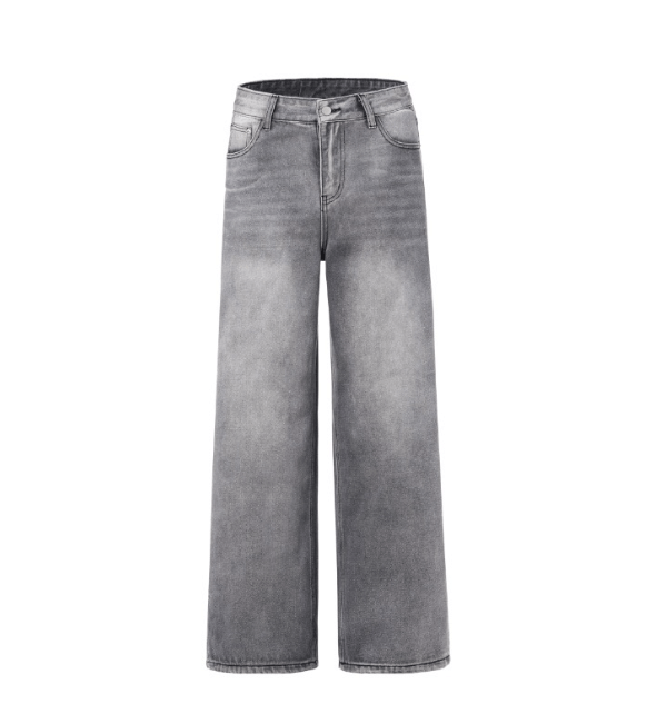 Japanese Brand × Jean American grey washed distressed loose straight jeans Size US 32 / EU 48 - 5 Thumbnail