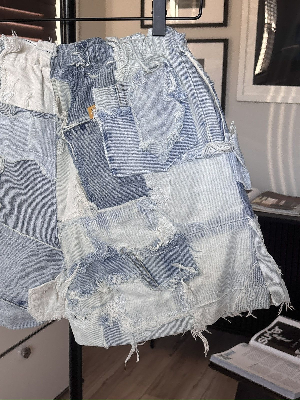 Gallery Dept. GALLERY DEPT | PATCHWORK DENIM LOGO SHORTS Size US 36 / EU 52 - 7 Thumbnail