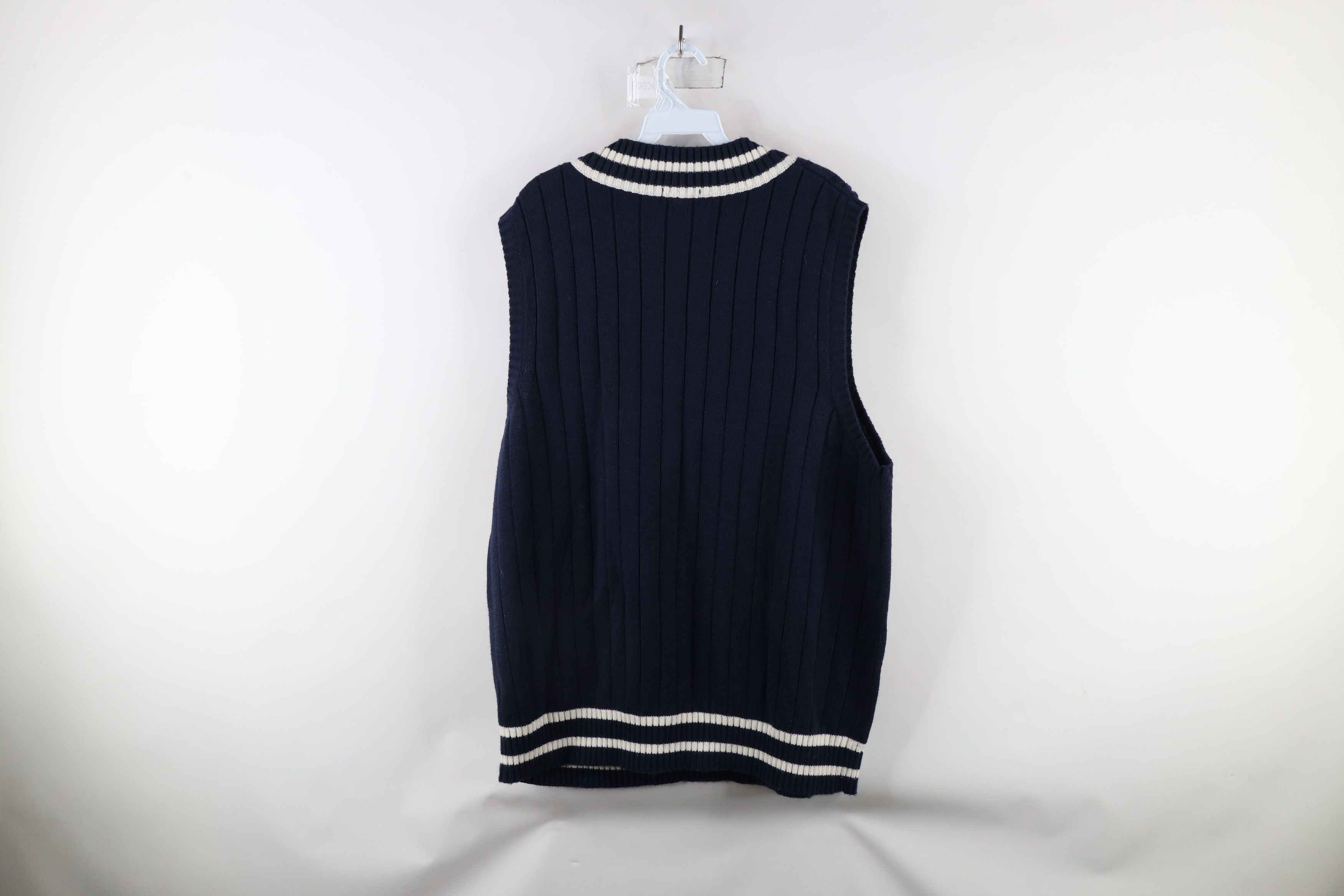 Vintage Vintage 90s Streetwear Cable Knit V-Neck Sweater Vest Size ONE SIZE - 6 Thumbnail
