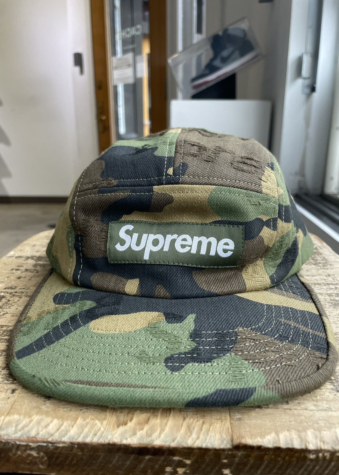 Supreme Supreme Jacquard Logos Denim Camp Cap Size ONE SIZE - 3 Thumbnail