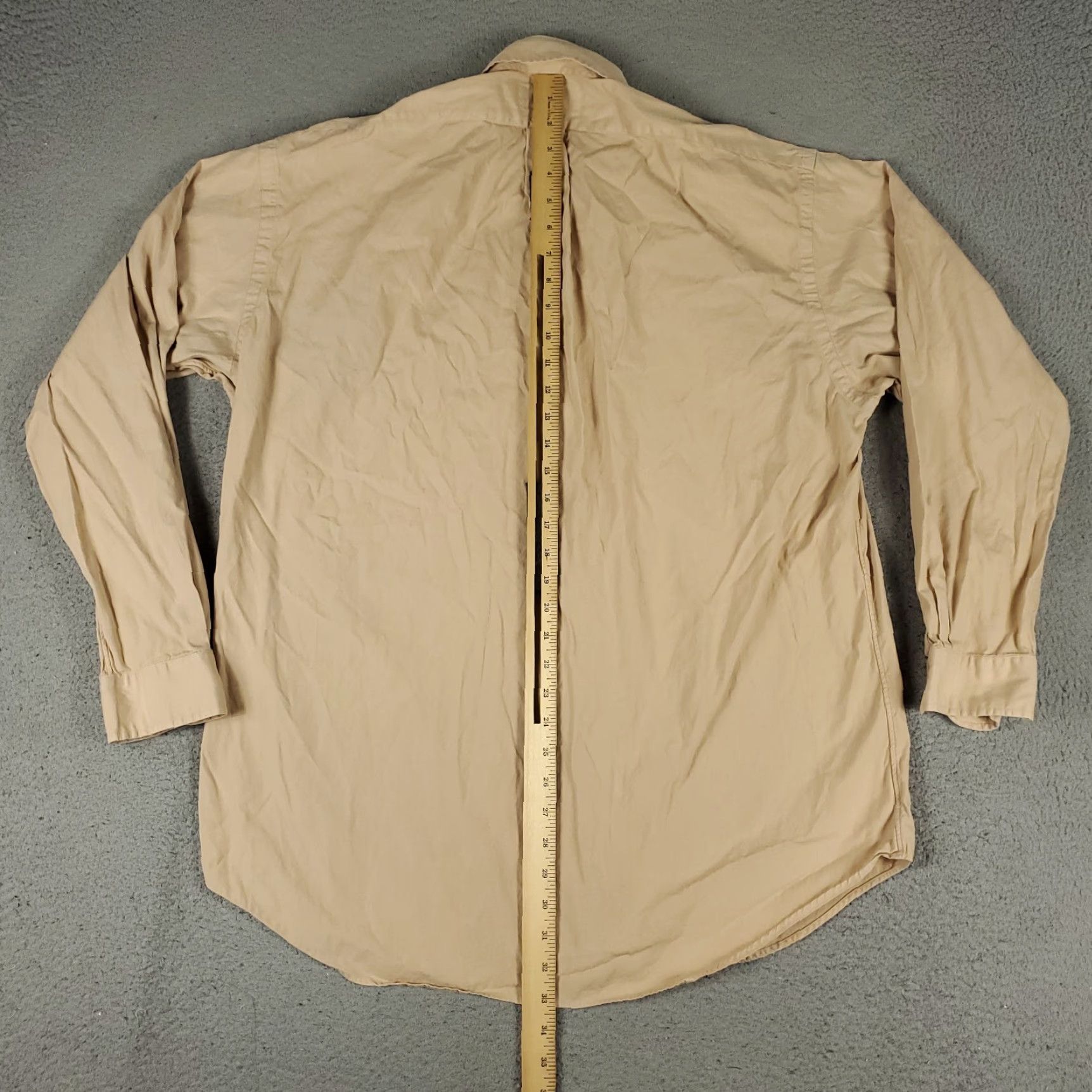 Ralph Lauren VINTAGE Ralph Lauren Shirt Men's Large Beige Casual Button-Up Long Sleeve Size US L / EU 52-54 / 3 - 5 Thumbnail