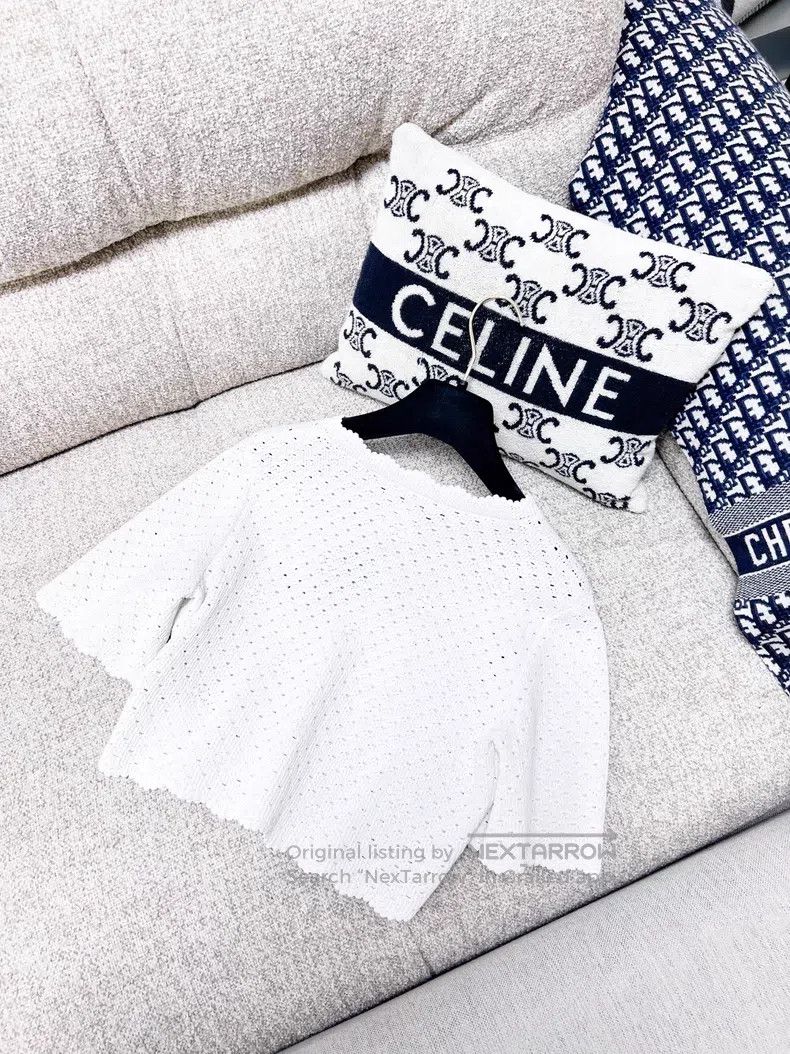 Chanel Chanel Knitted hollow short sleeves Size XS / US 0-2 / IT 36-38 - 3 Thumbnail