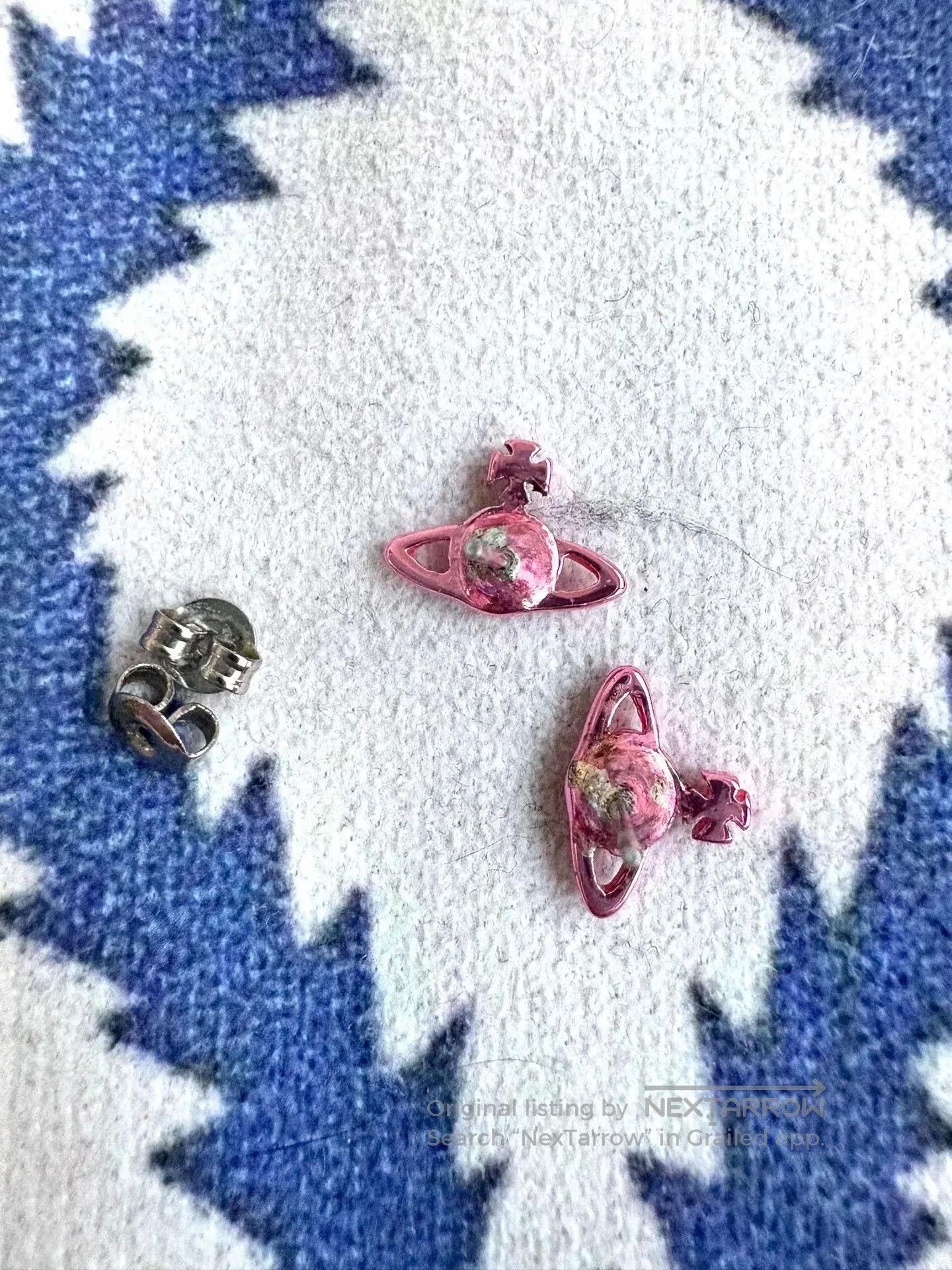Vivienne Westwood vivienne westwood pink nano saturn earrings. Size ONE SIZE - 5 Thumbnail
